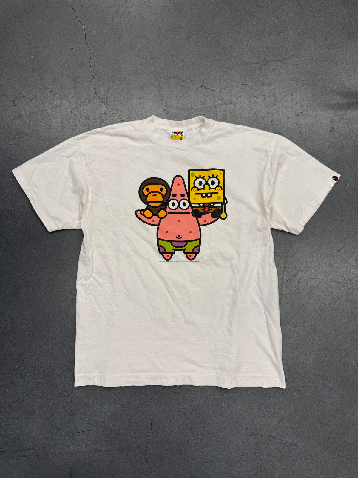 2008 BAPE A BATHING APE SPONGEBOB PATRICK BABY MILO TEE