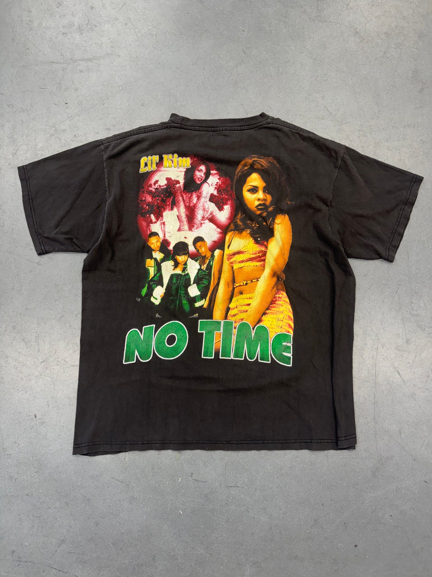 90S LIL' KIM "NO TIME" BOOTLEG RAP STYLE TEE (BAY CLUB TAG)