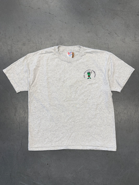 1993 NATIONAL JAMBOREE GULFSTREAM COUNCIL TROOP 1709 SKEETERS TEE (HANES HEAVYWEIGHT 50/50 TAG)