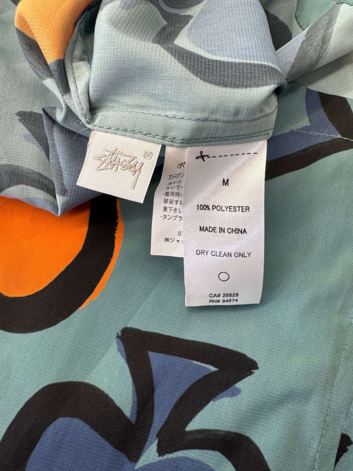 STUSSY JAPAN SILKY CARD SUITS BUTTON UP SHIRT - (M)