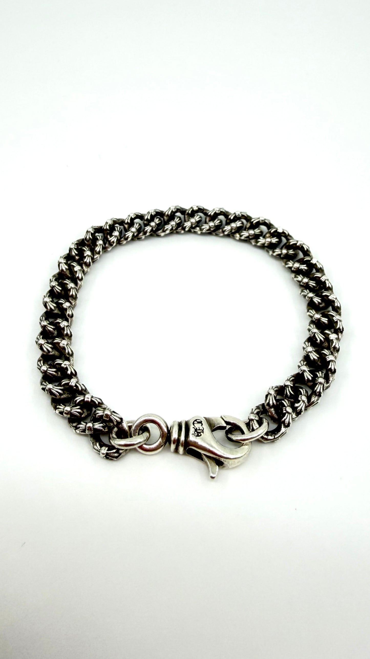CHROME HEARTS SILVER EXTRA FANCY MINI CUBAN LINK BRACLET