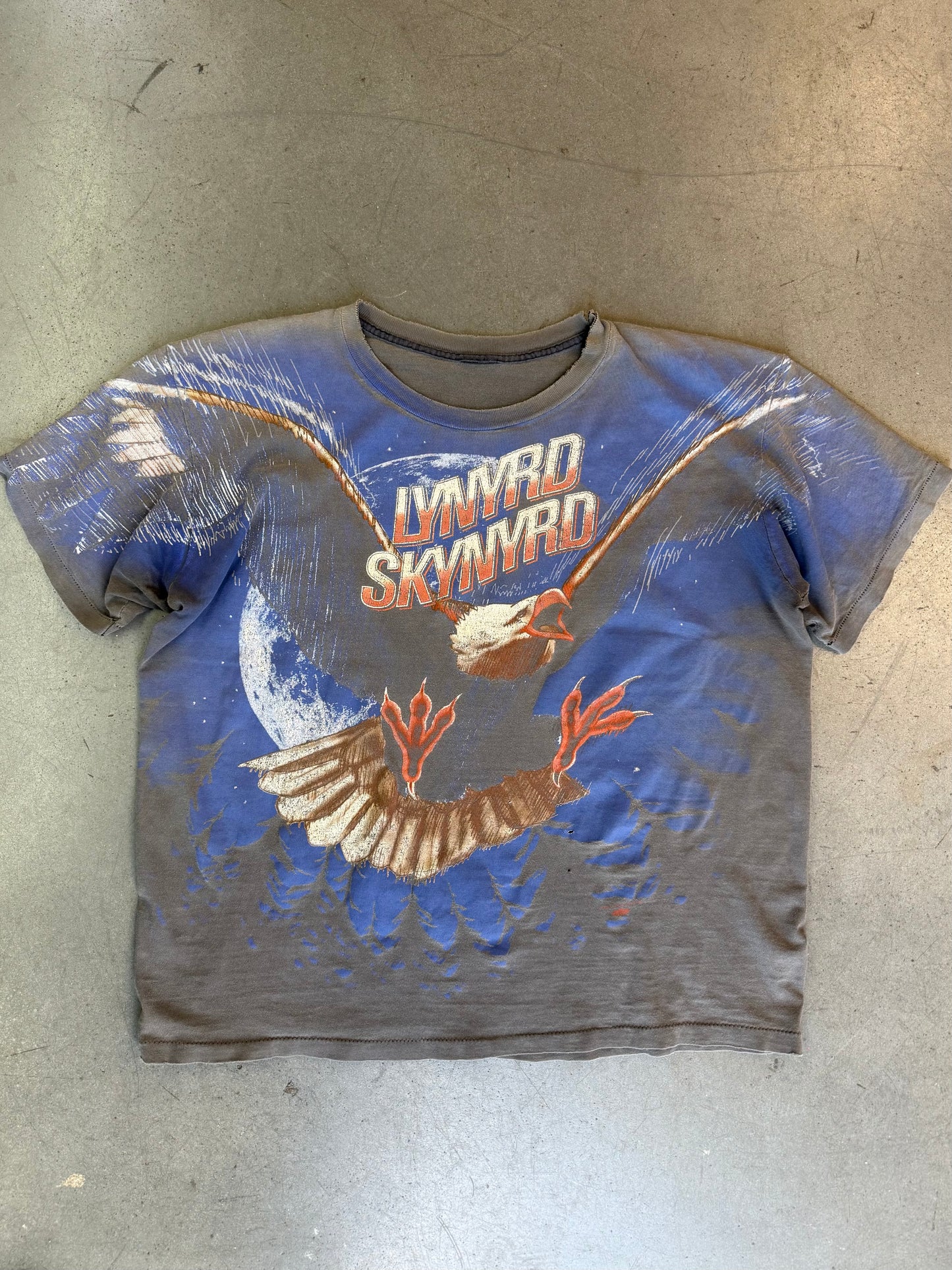 1996 LYNYRD SKYNYRD EAGLE AOP FADED WINTERLAND TEE (PULLED TAG)