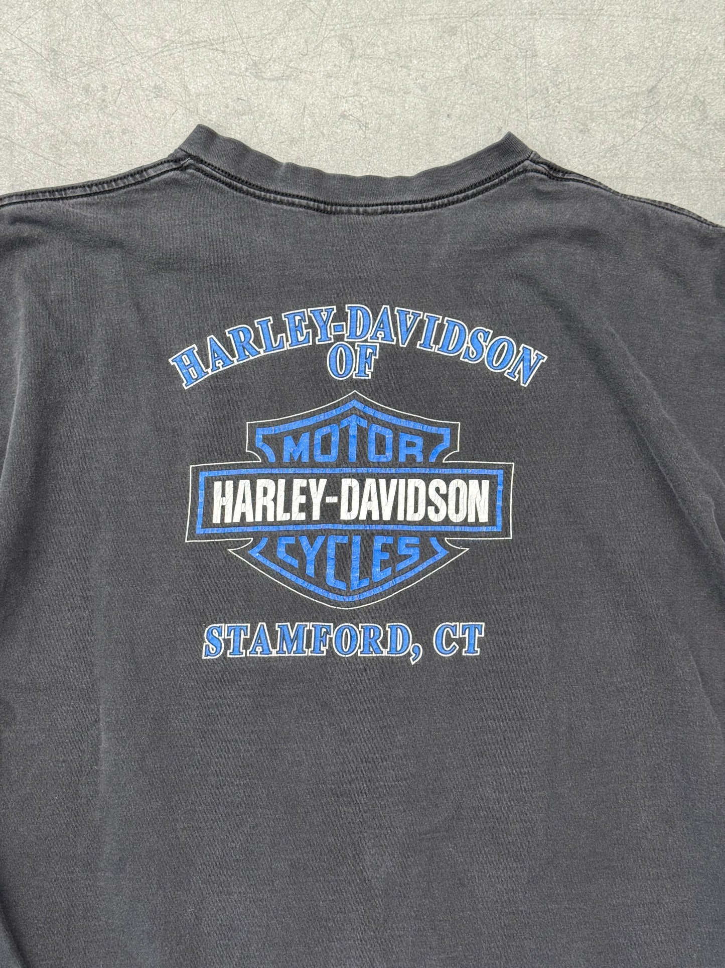 2001 HARLEY-DAVIDSON STAMFORD, CONNECTICUT SOARING EAGLE TEE (HARLEY TAG)