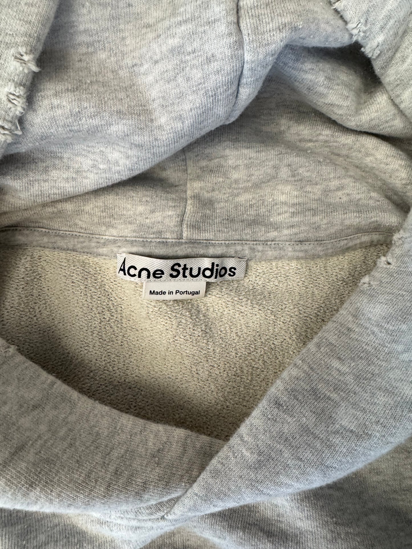 ACNE STUDIOS STOKHOLM 1996 HEAVY PULLOVER HOODIE - GREY