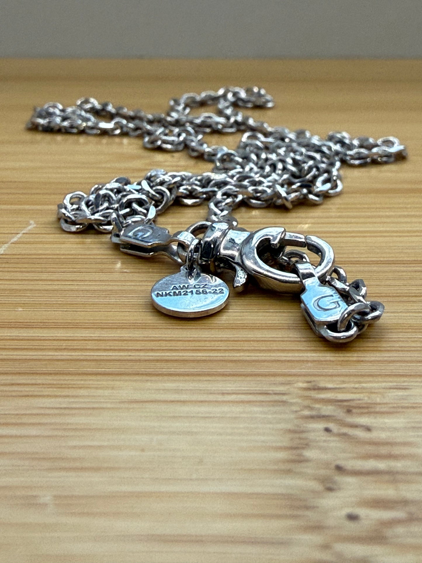 GABRIEL & CO CHAIN LINK STERLING SILVER NECKLACE - 21 INCH