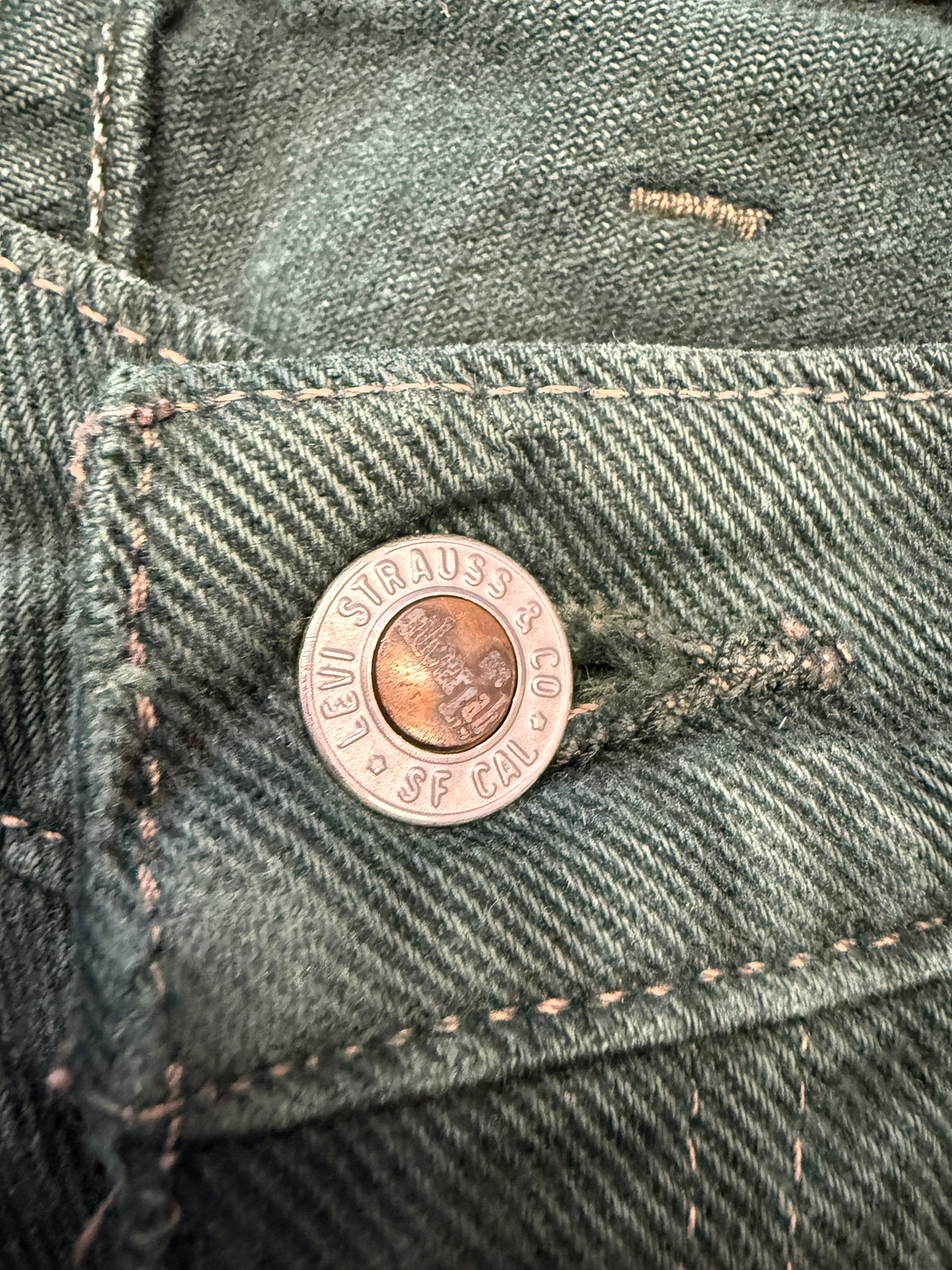 90S LEVI'S SILVERTAB BAGGY FOREST GREEN DENIM JEANS (FADED TAG) (32X30)