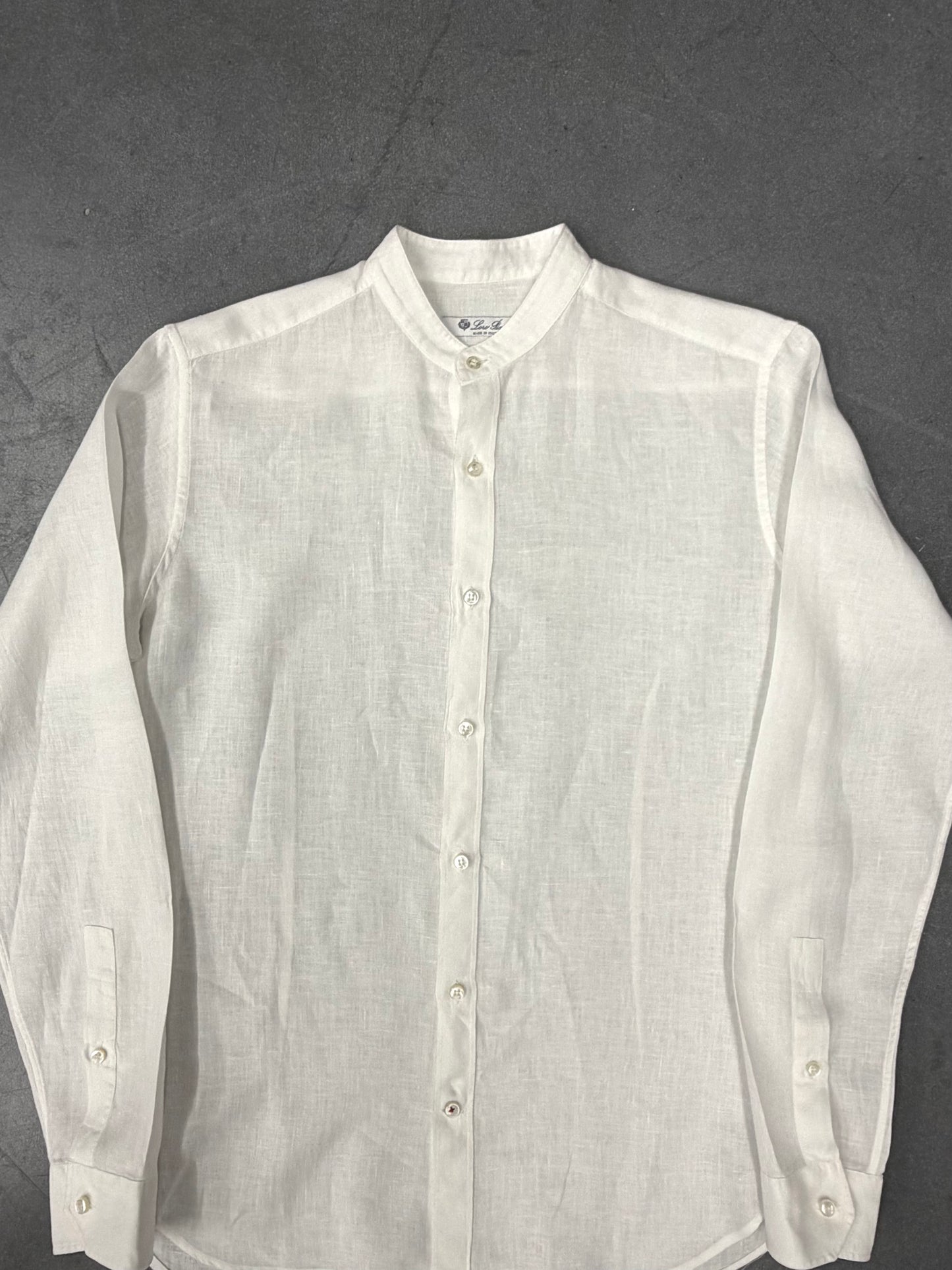 LORO PIANA ELIA LINEN SHIRT - WHITE (XS)