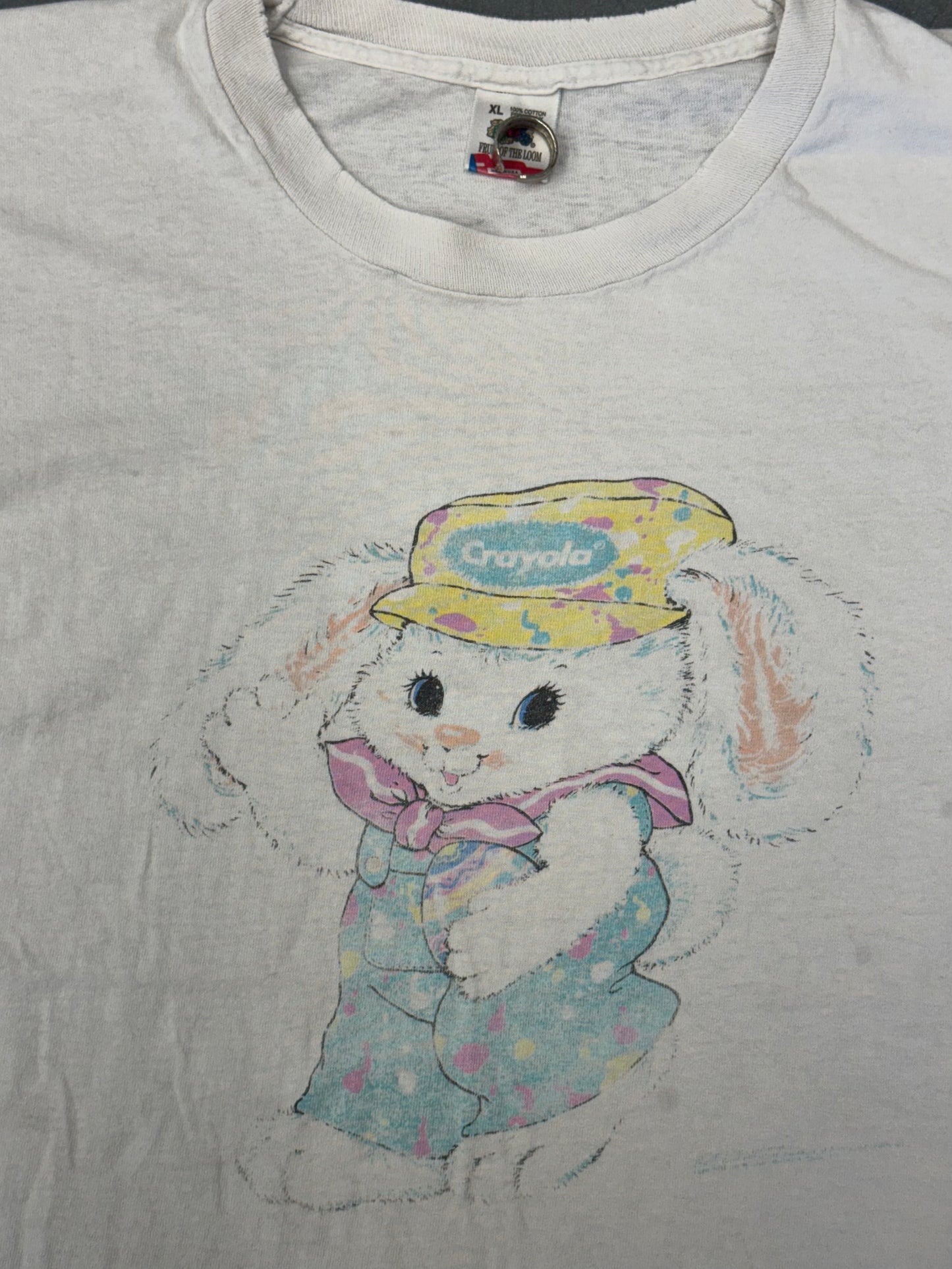 1991 EASTER HALLMARK CRAYOLA BUNNY TEE (FOTL TAG)
