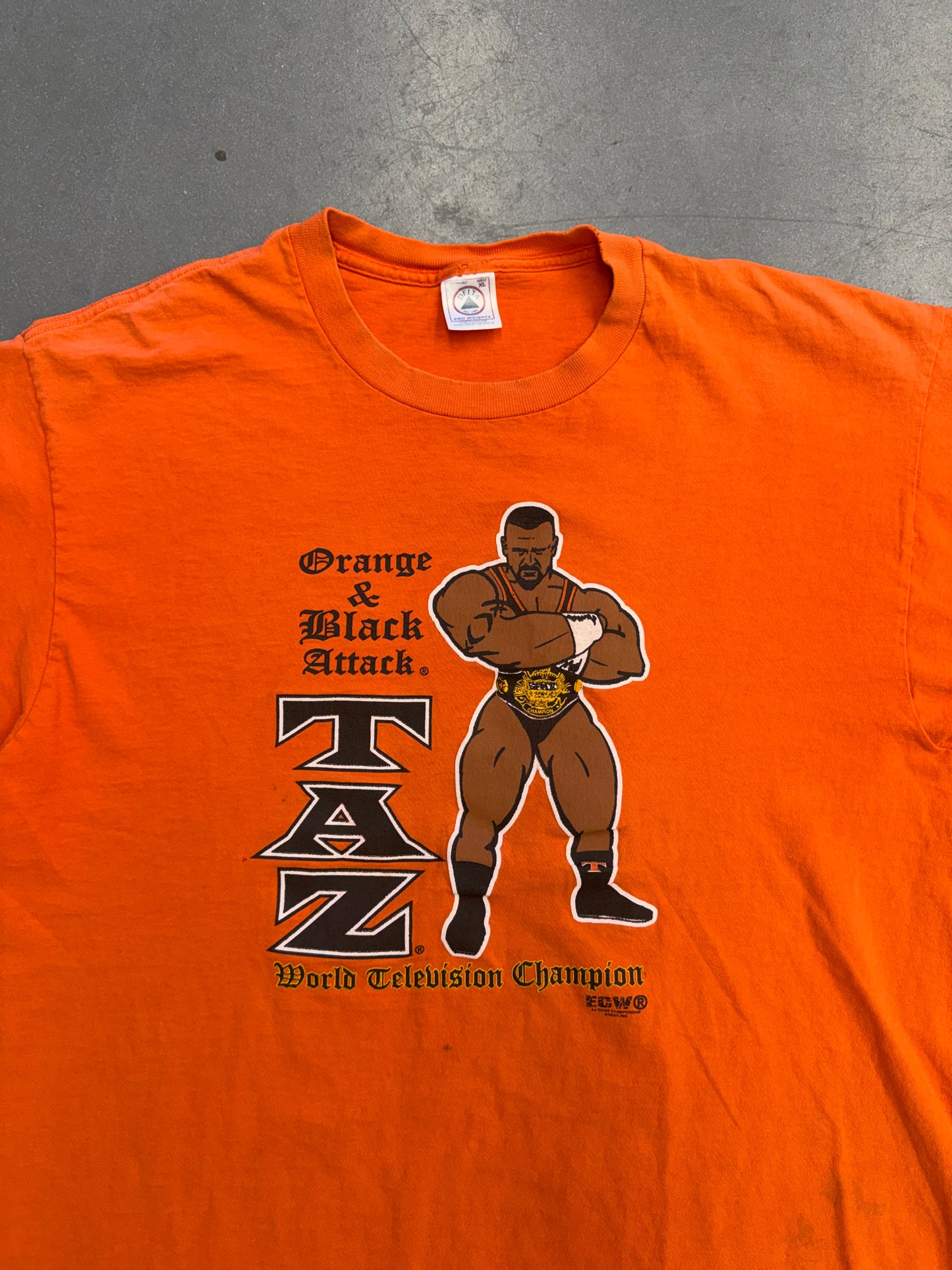 1997 ECW TAZ ORANGE AND BLACK ATTACK WORLD TELEVISION CHAMPION (DELTA TAG)