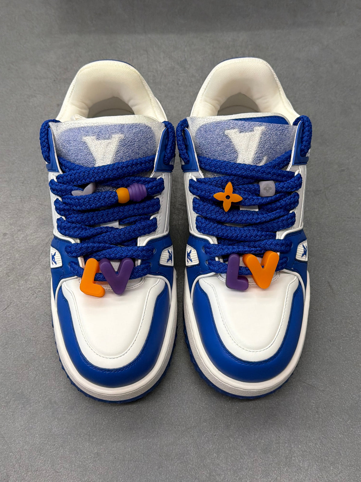 2024 LOUIS VUITTON LV TRAINER MAXI SNEAKERS - BEIGE MULTICOLOR (LV 10 / US 11)