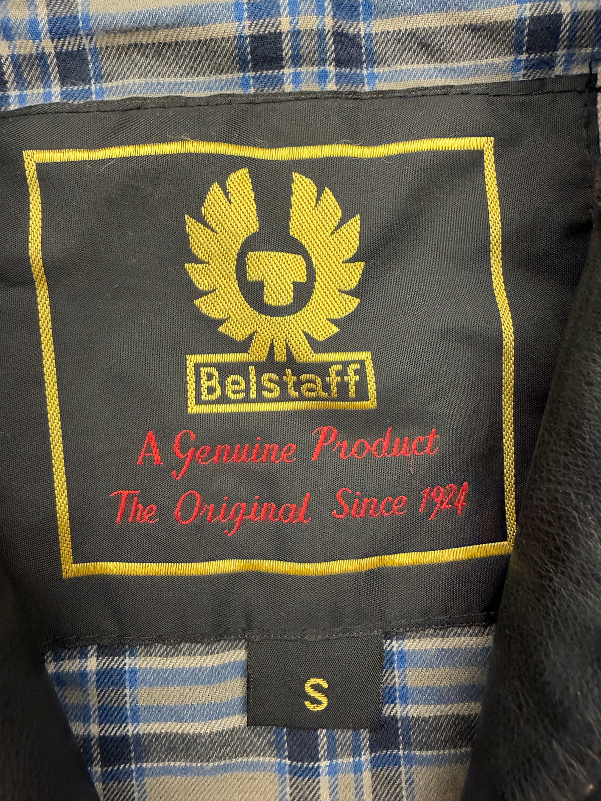 BELSTAFF GOLD LABEL CORDUROY COLAR LEATHER BIKER JACKET