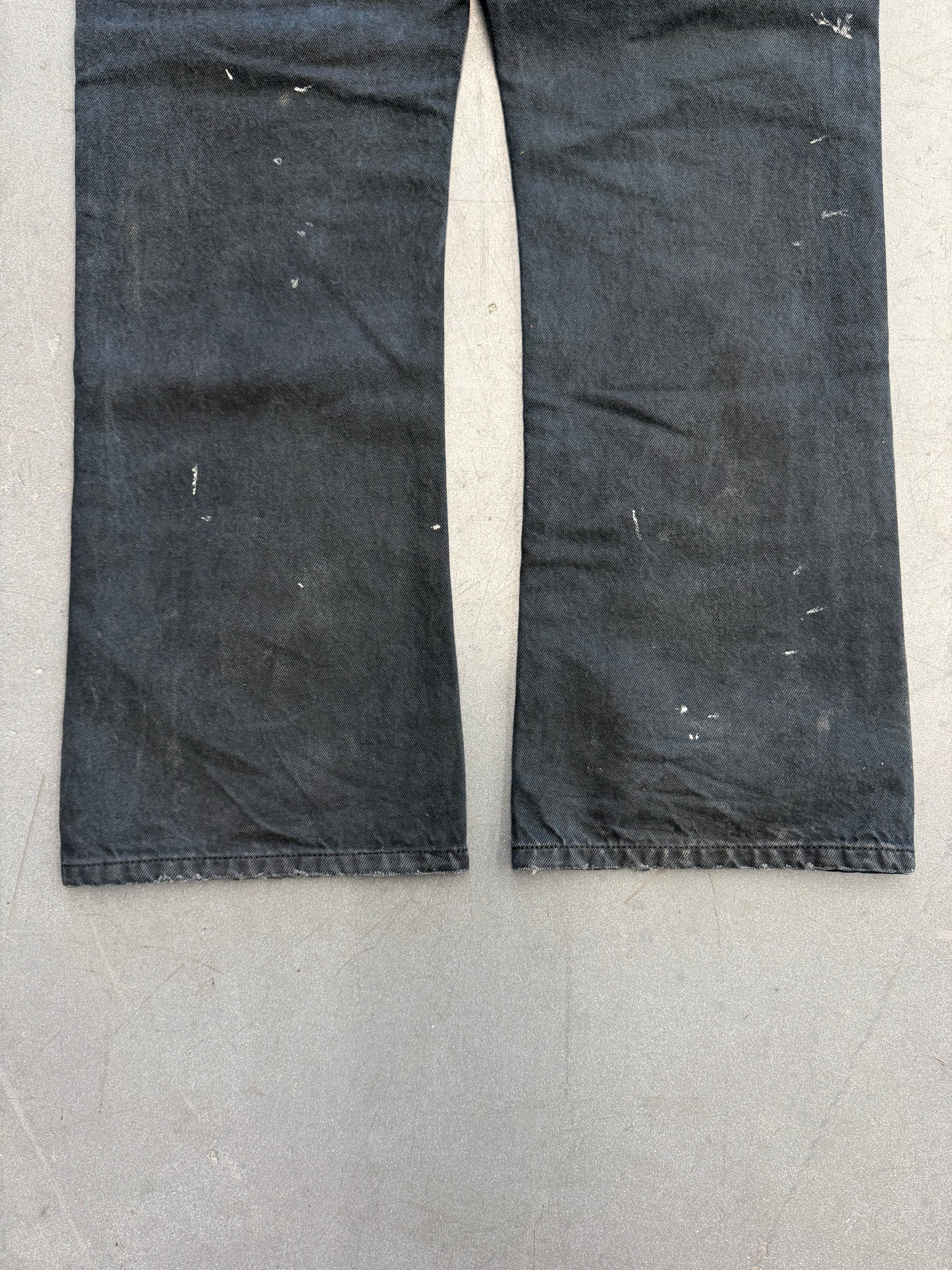 ENFANTS RICHES DEPRIMES ZURICH 64 FLARE PAINT SPLATTER JEANS - BLACK