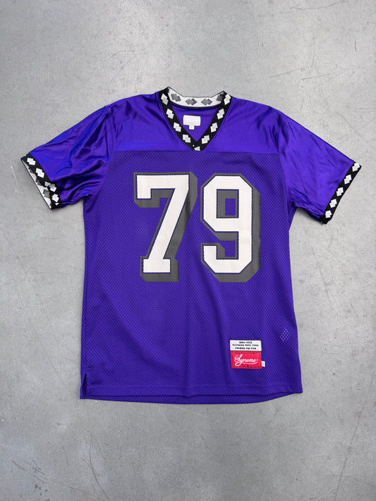 FW13 SUPREME DIAMOND RIB FRIEND OR FOE FOOTBALL JERSEY PURPLE