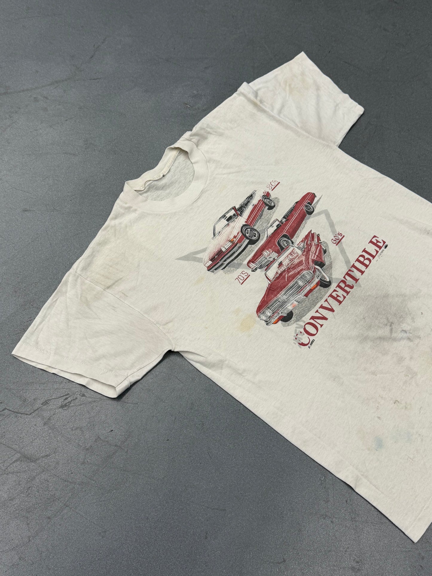 1989 CHEVY CONVERTIBLE FADED THRASHED TEE (PULLED TAG)