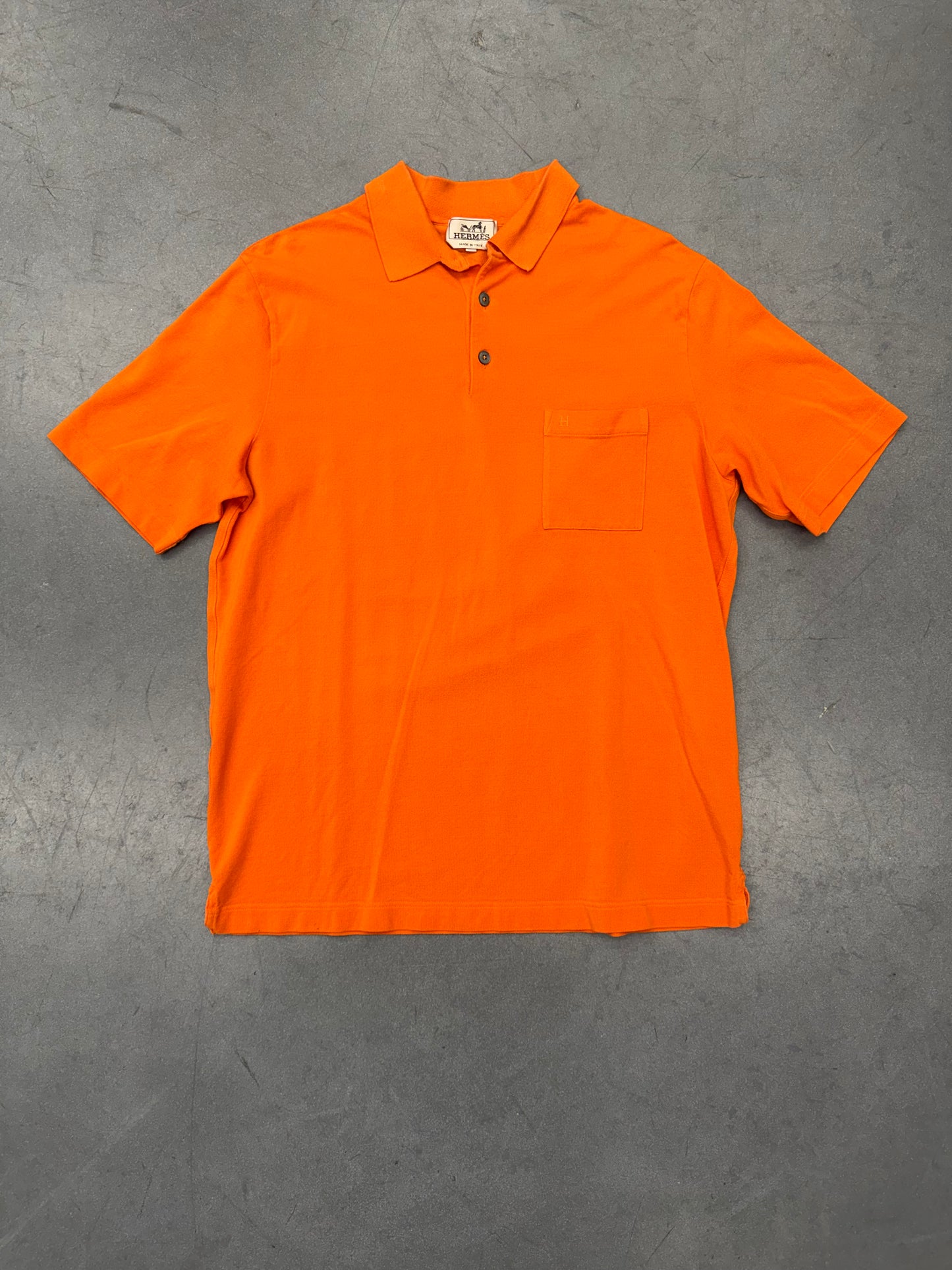 HERMES POCKET POLO SHIRT - ORANGE