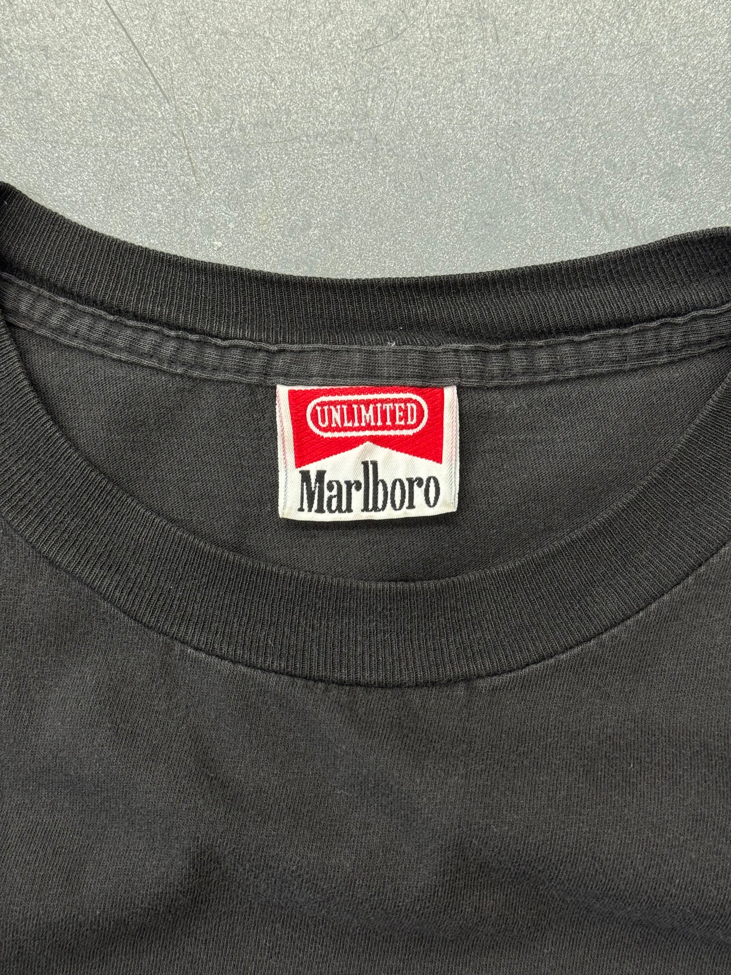 90'S MARLBORO UNLIMITED TRAIN FADED POCKET TEE (MARLBORO UNLIMITED TAG)