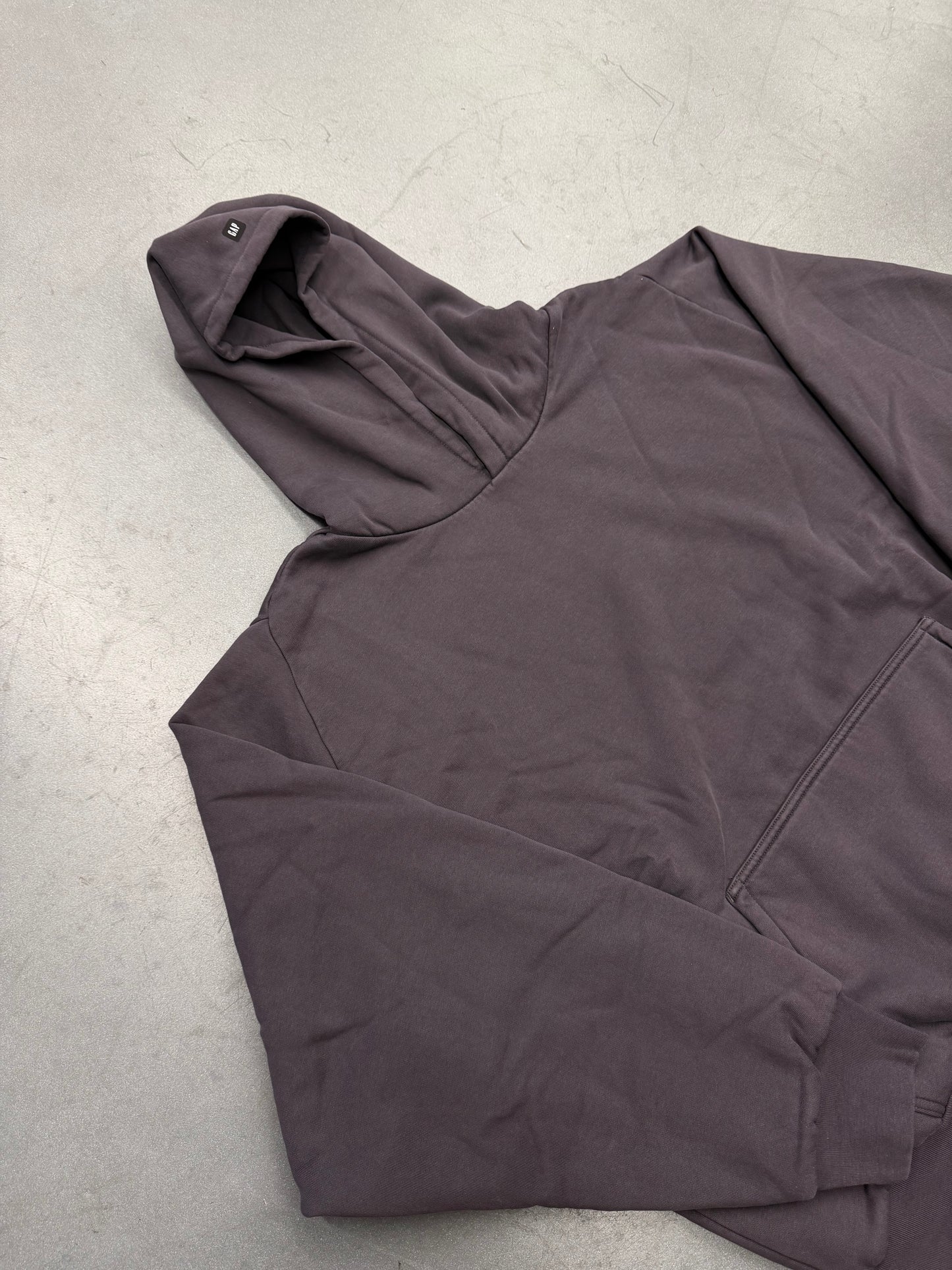 SS22 YEEZY GAP LOGO SHRUNKEN HOODIE - BLACK (2XL) (NEW)