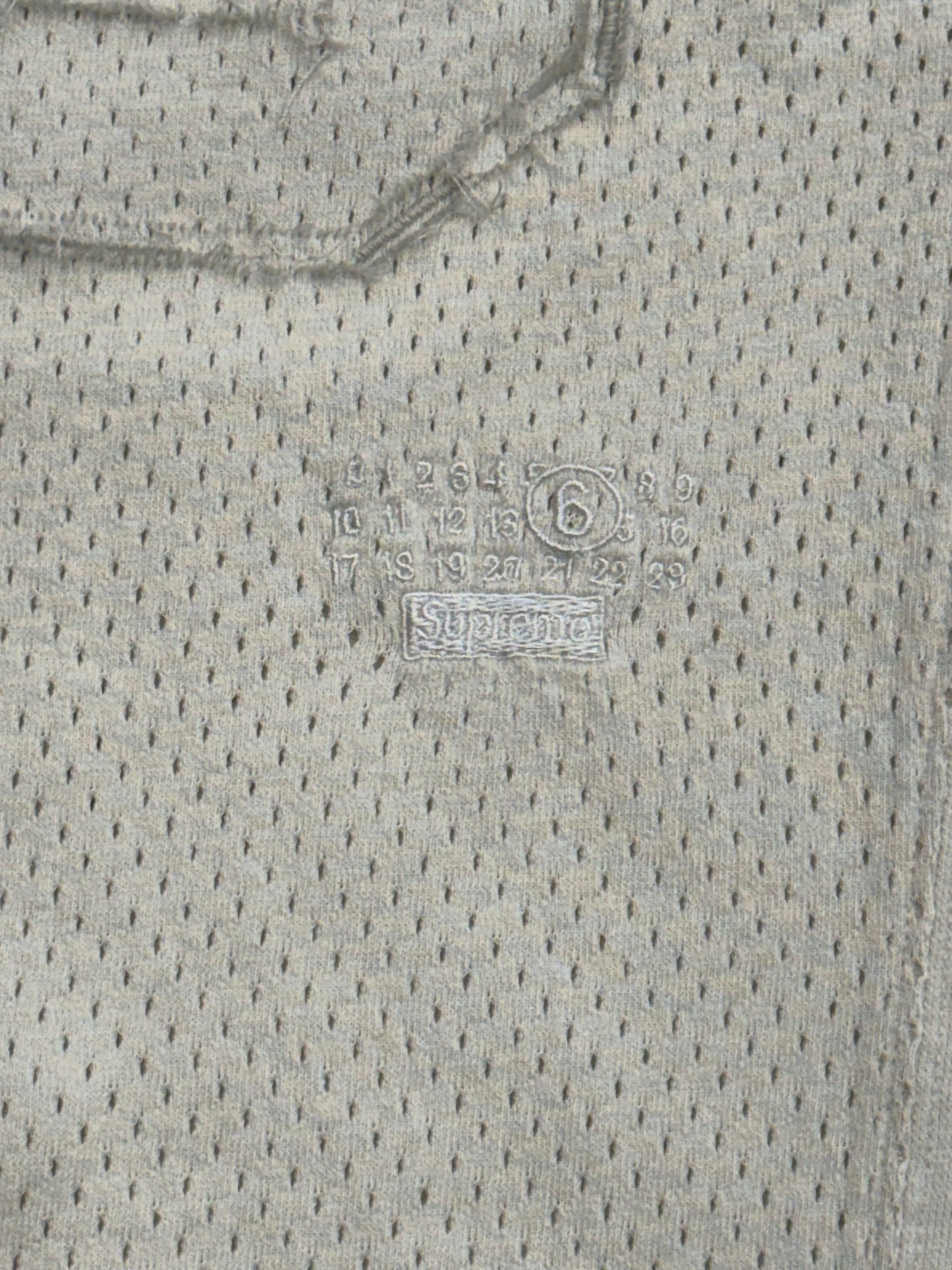 SS26 SUPREME MM6 MAISON MARGIELA COTTON FOOTBALL JERSEY - WHITE