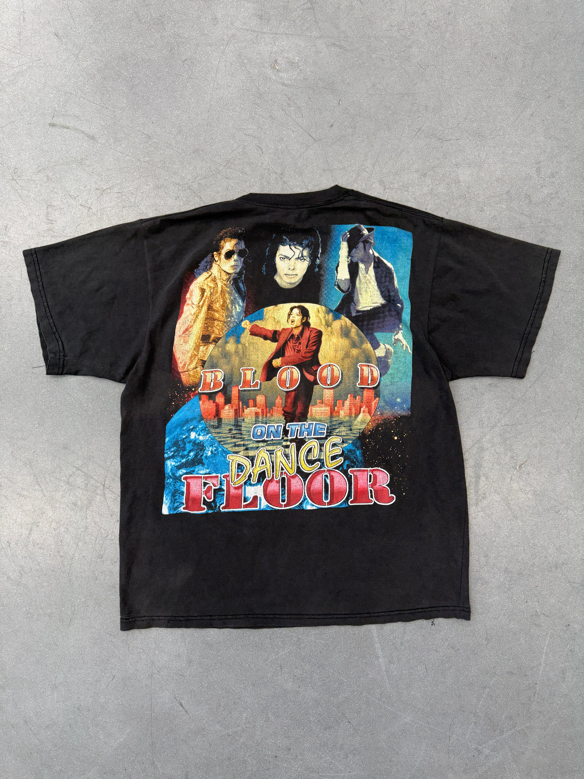 90S MICHAEL JACKSON THE KING OF POP BLOOD ON THE DANCE FLOOR BOOTLEG RAP STYLE TEE (KP TAG)