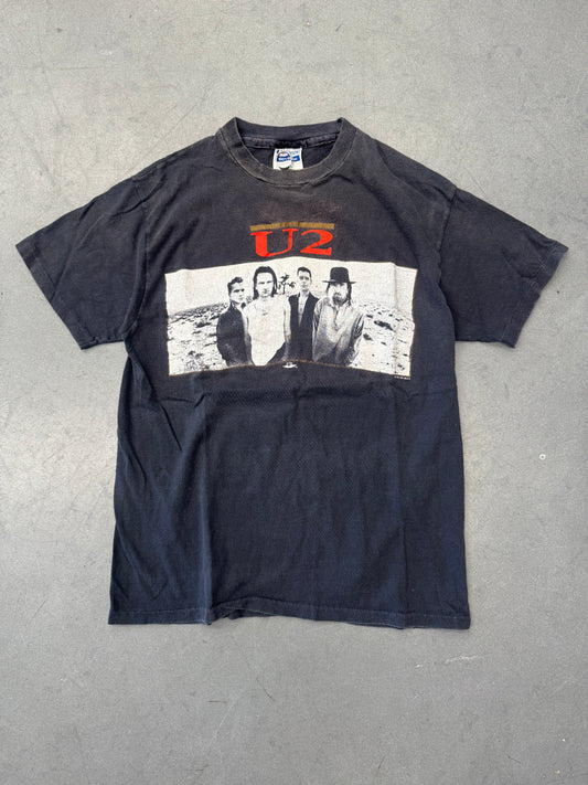 1987 U2 THE JOSHUA TREE BAND PORTRAIT FALL TOUR EE (HANES TAG)