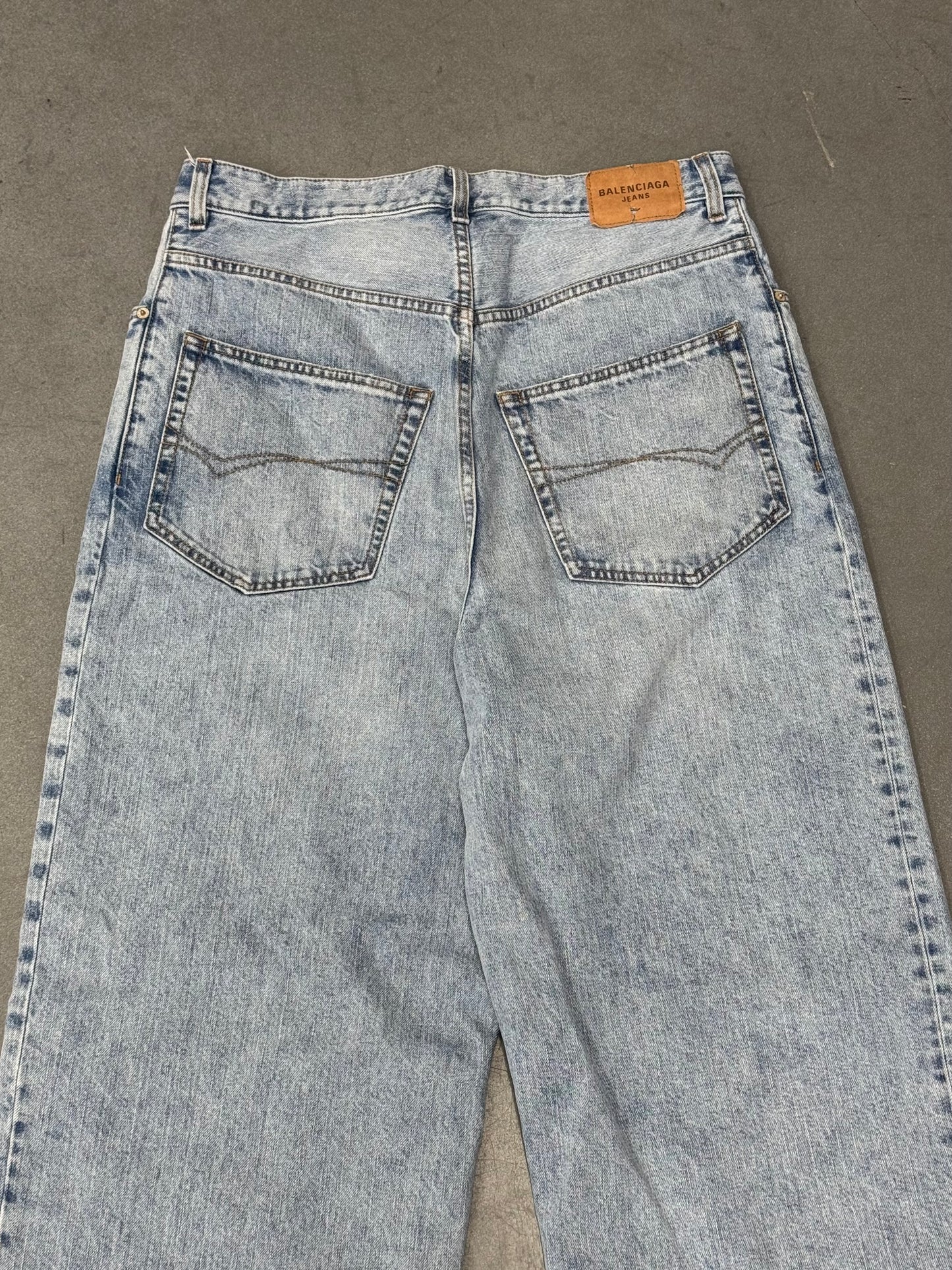 SS24 BALENCIAGA BAGGY DENIM JEANS - BLUE