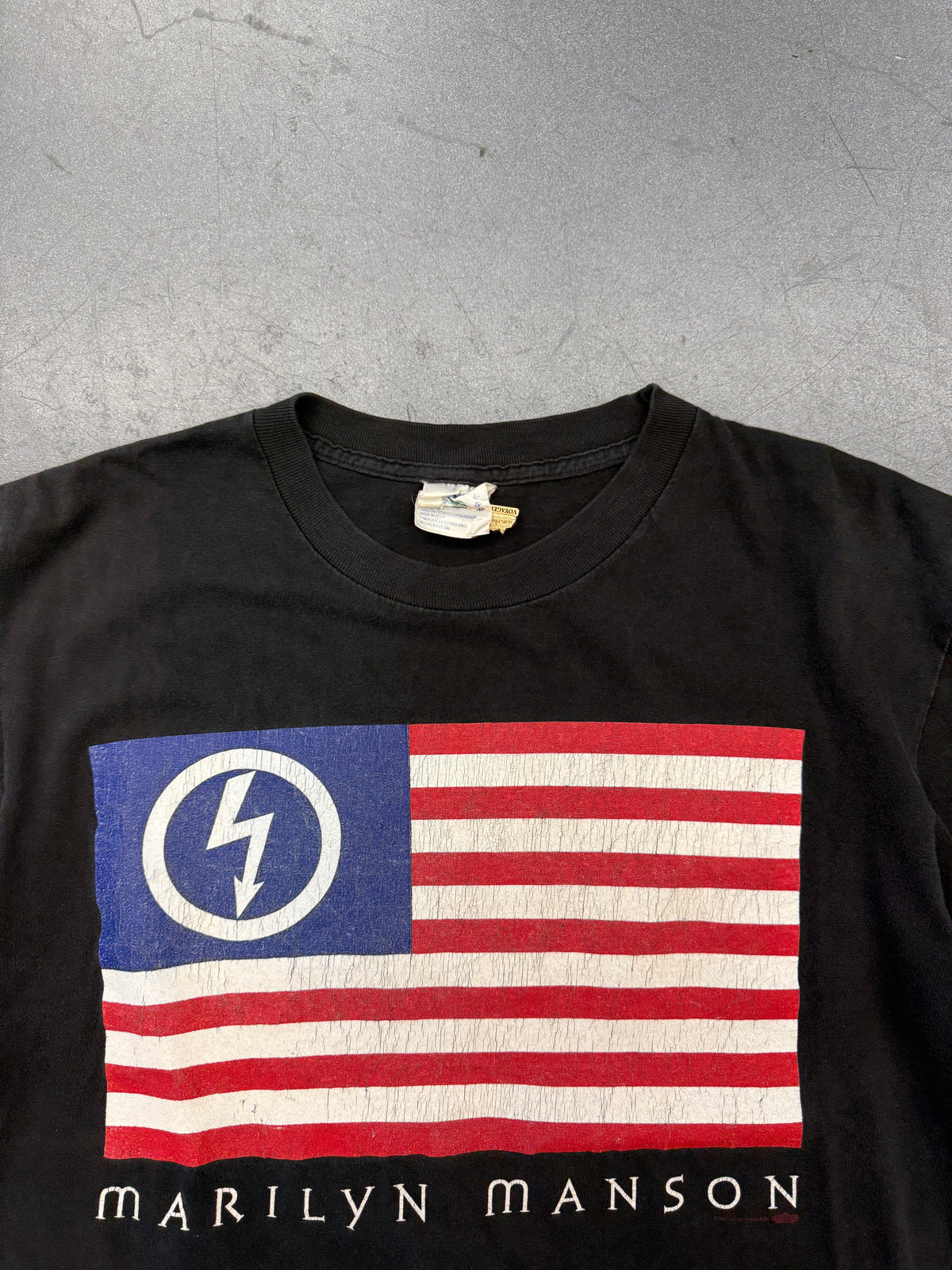 1997 MARILYN MANSON AMERICAN BY BIRTH ANTICHRIST BY CHOICE TEE (WINTERLAND TAG)