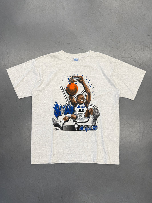 90S SHAQUILLE 0'NEAL ORLANDO MAGIC SLAM DUNK CARICATURE TEE (SALEM SPORTSWEAR TAG)