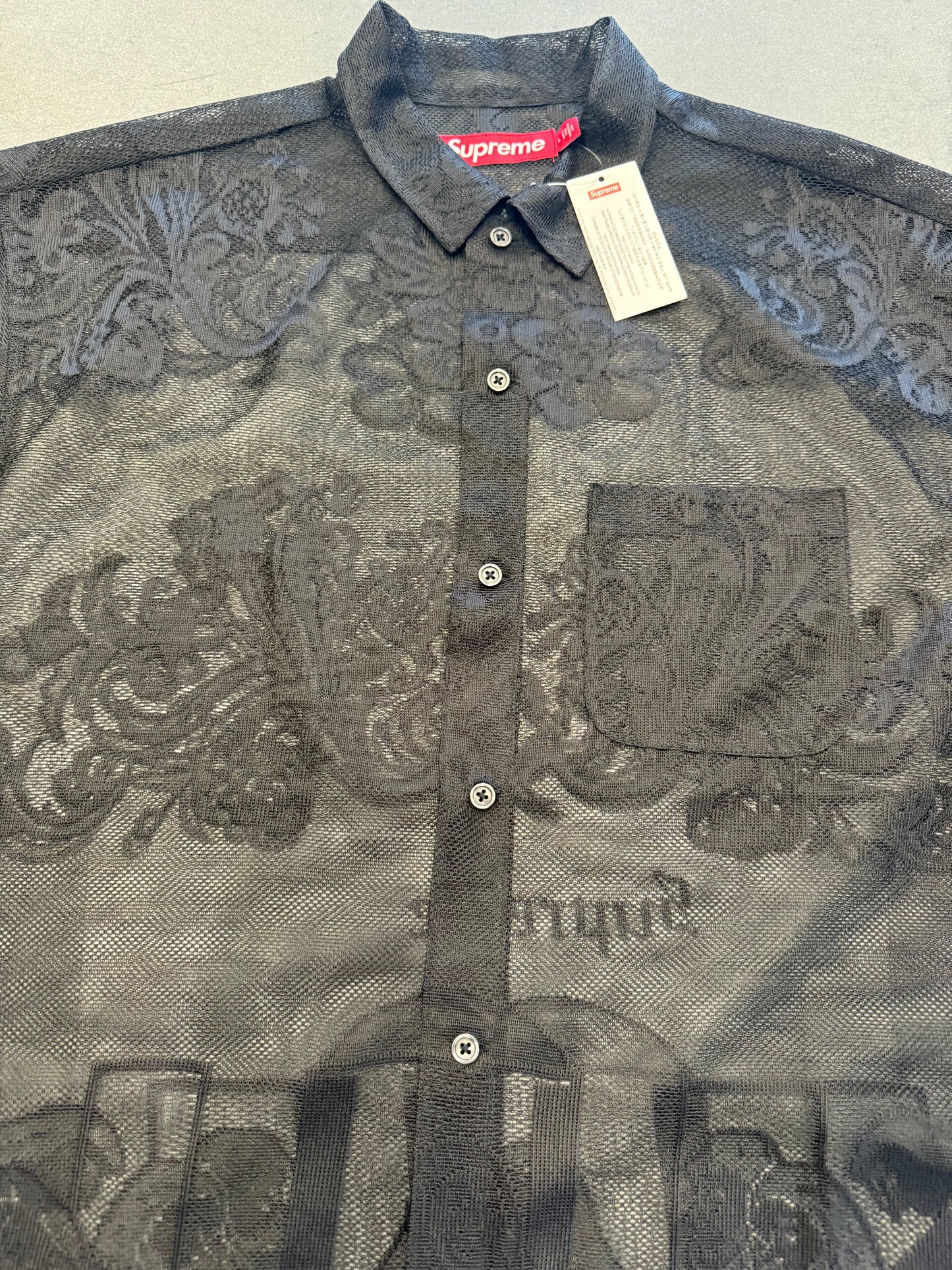 SS25 SUPREME LAST SUPPER LACE S/S SHIRT - BLACK