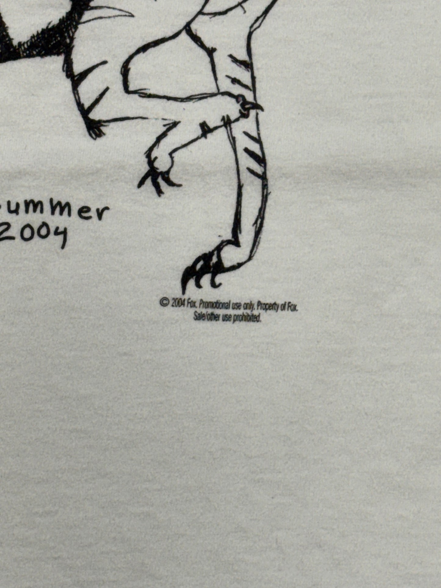 2004 NAPOLEON DYNAMITE SUMMER 2004 LIGER DRAWING MOVIE PROMO TEE (GILDAN TAG)