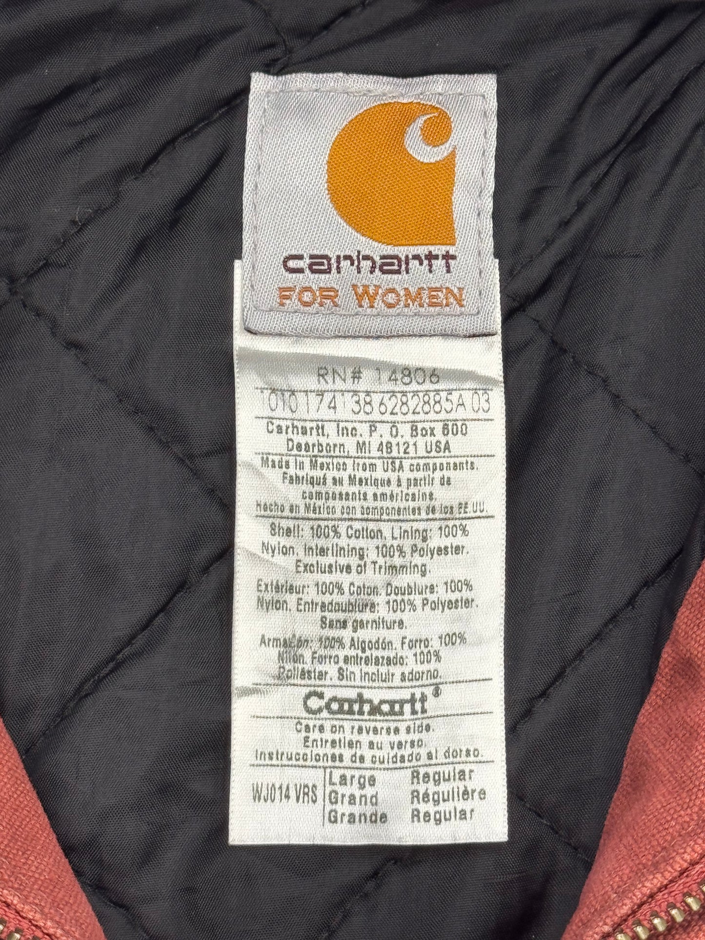 VINTAGE CARHARTT FOR WOMEN INSULATED ZIP-UP CANVAS JACKET