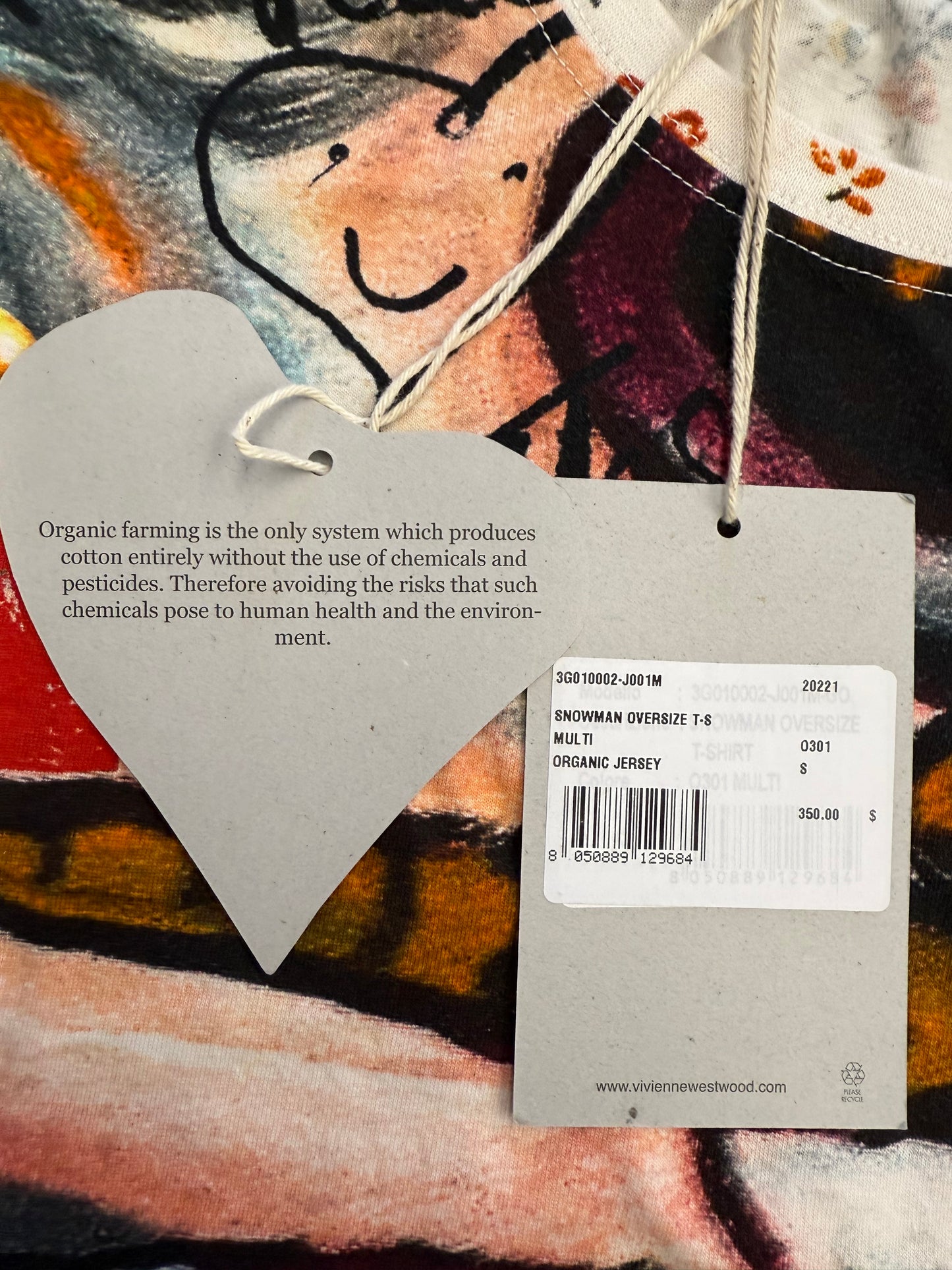 VIVIENNE WESTWOOD MULTICOLOR SNOWMAN OVERSIZED T-SHIRT