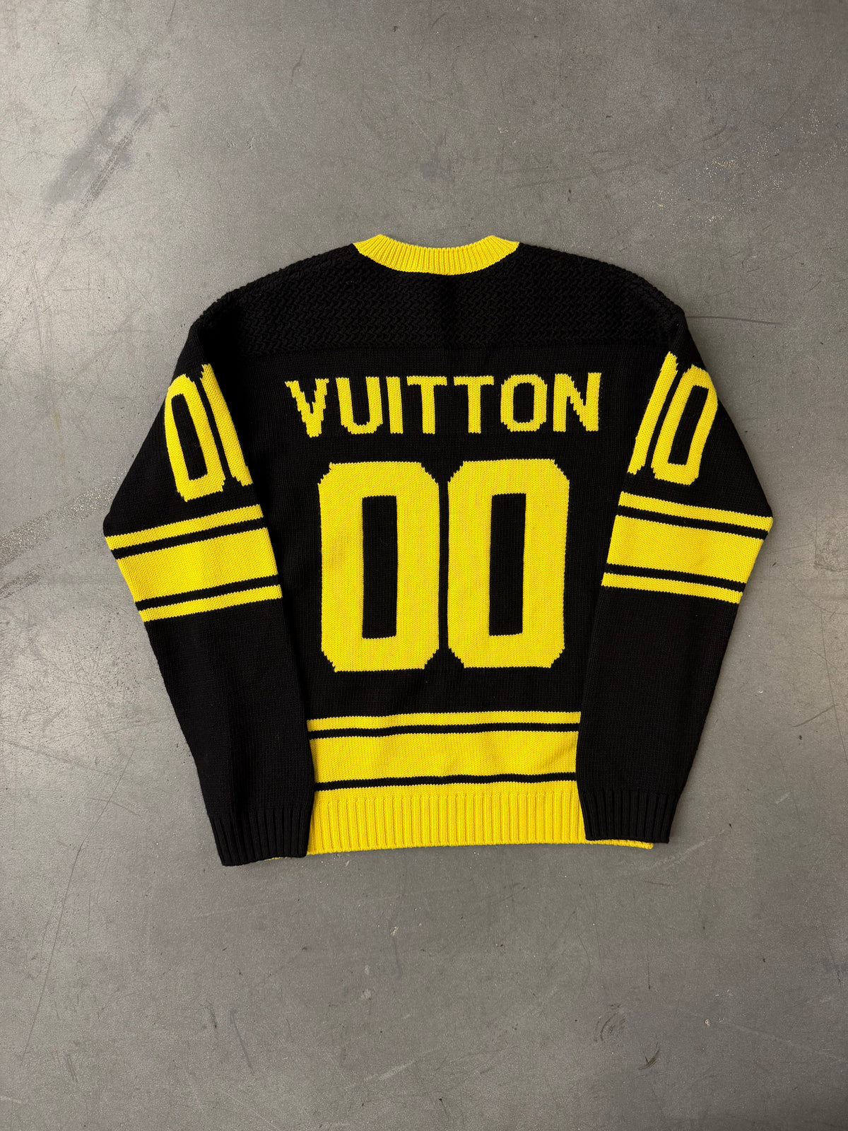 SS22 LOUIS VUITTON FOOTBALL INTARSIA KNIT SWEATER