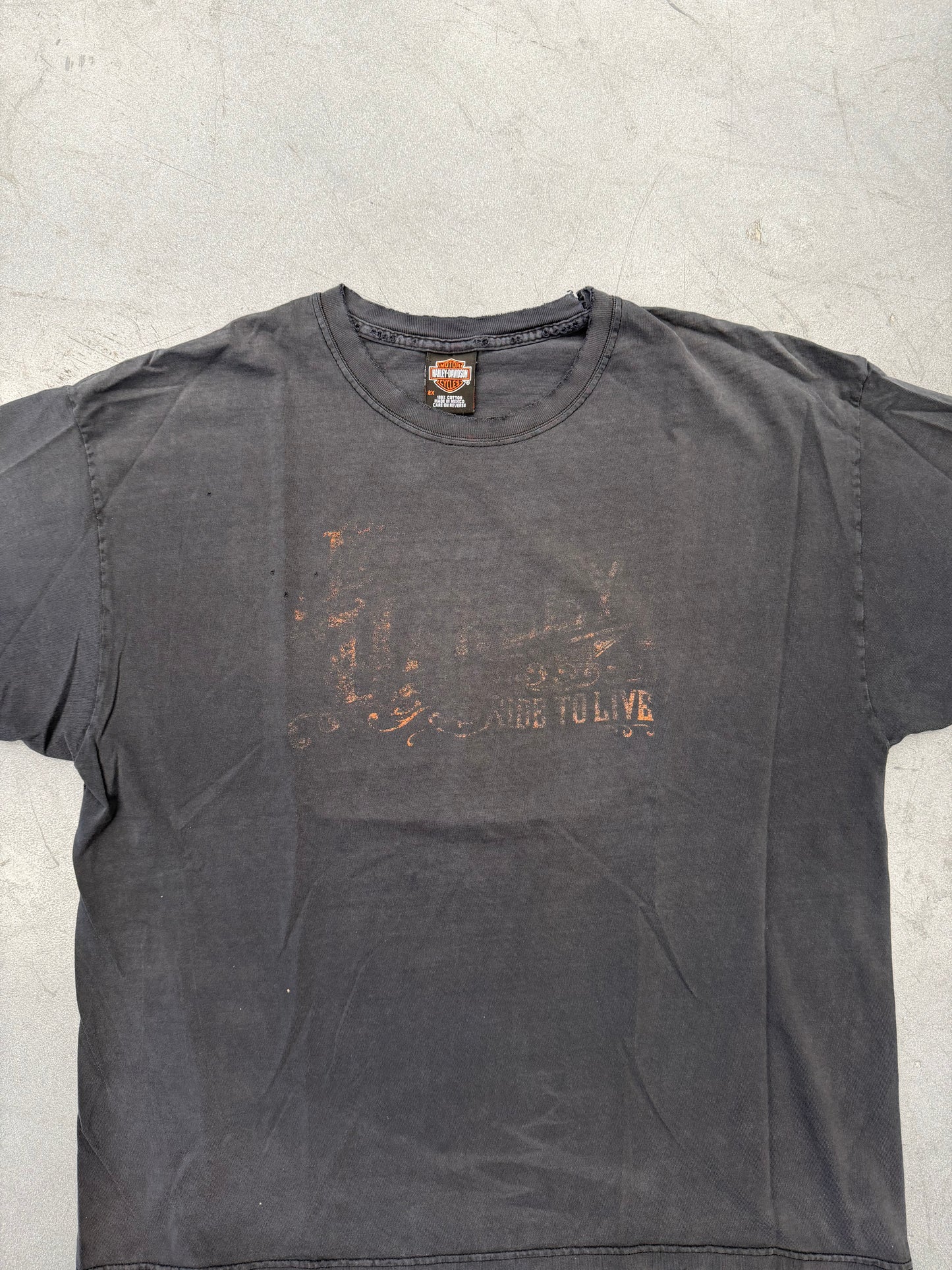 ORLANDO HARLEY DAVIDSON KISSIMMEE, FLORIDA SUPER FADED TEE