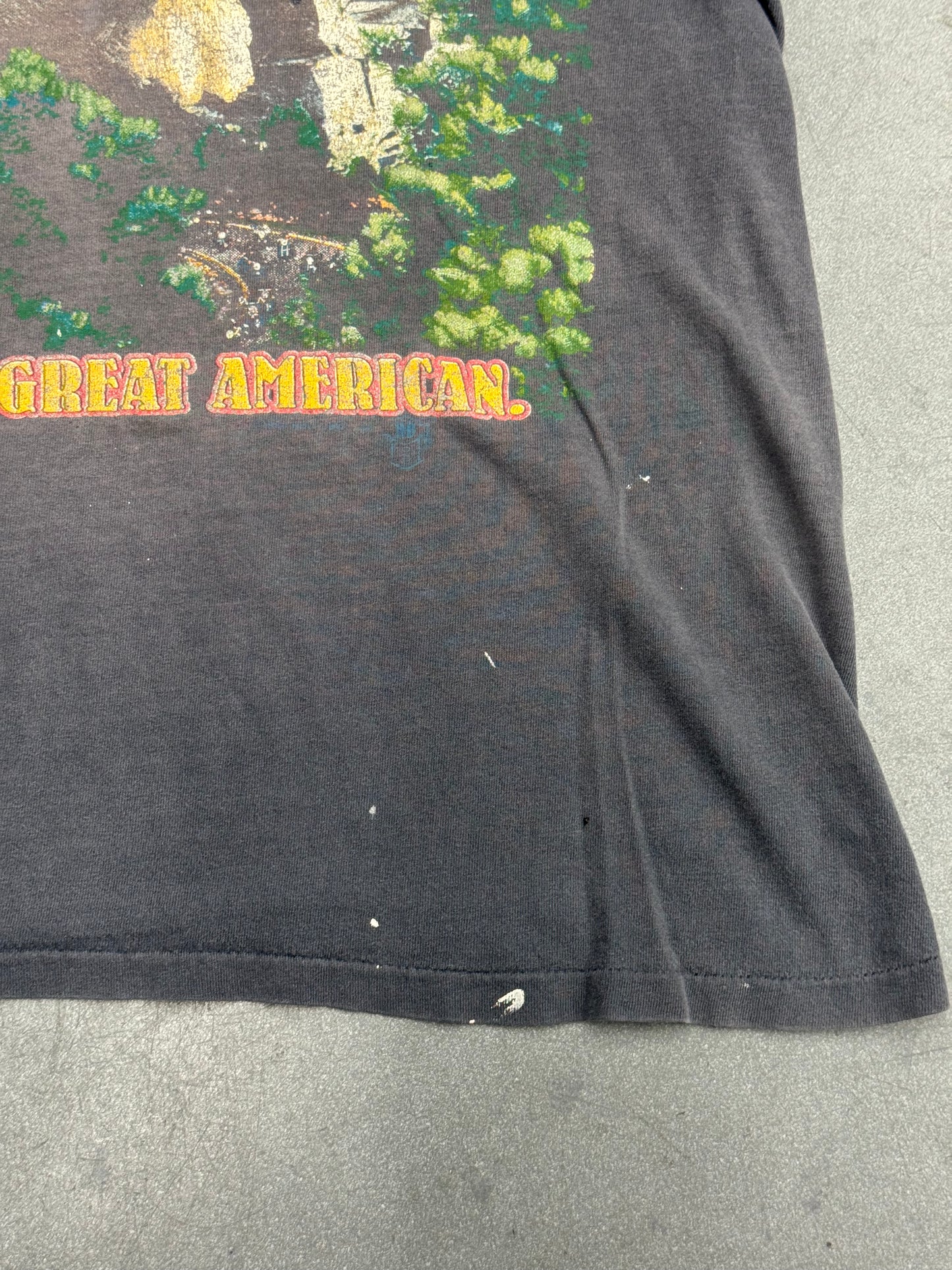 1988 HARLEY-DAVIDSON WASHINGTO D.C. " THE LAST GREAT AMERICAN" TEE (HOLOUBEK TAG)
