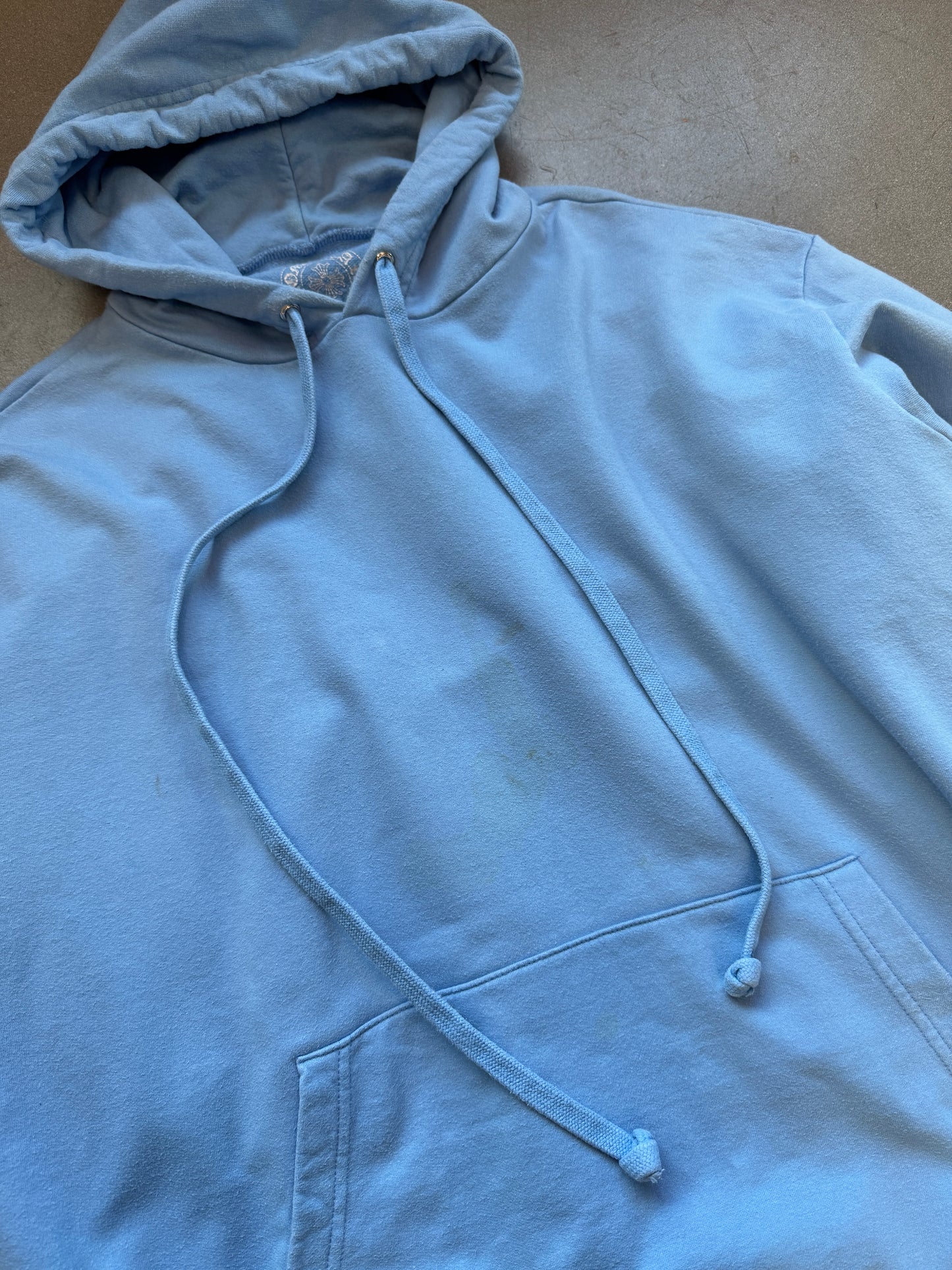 CHROME HEARTS DRAKE CERTIFIED LOVER BOY PULLOVER HOODIE - BLUE