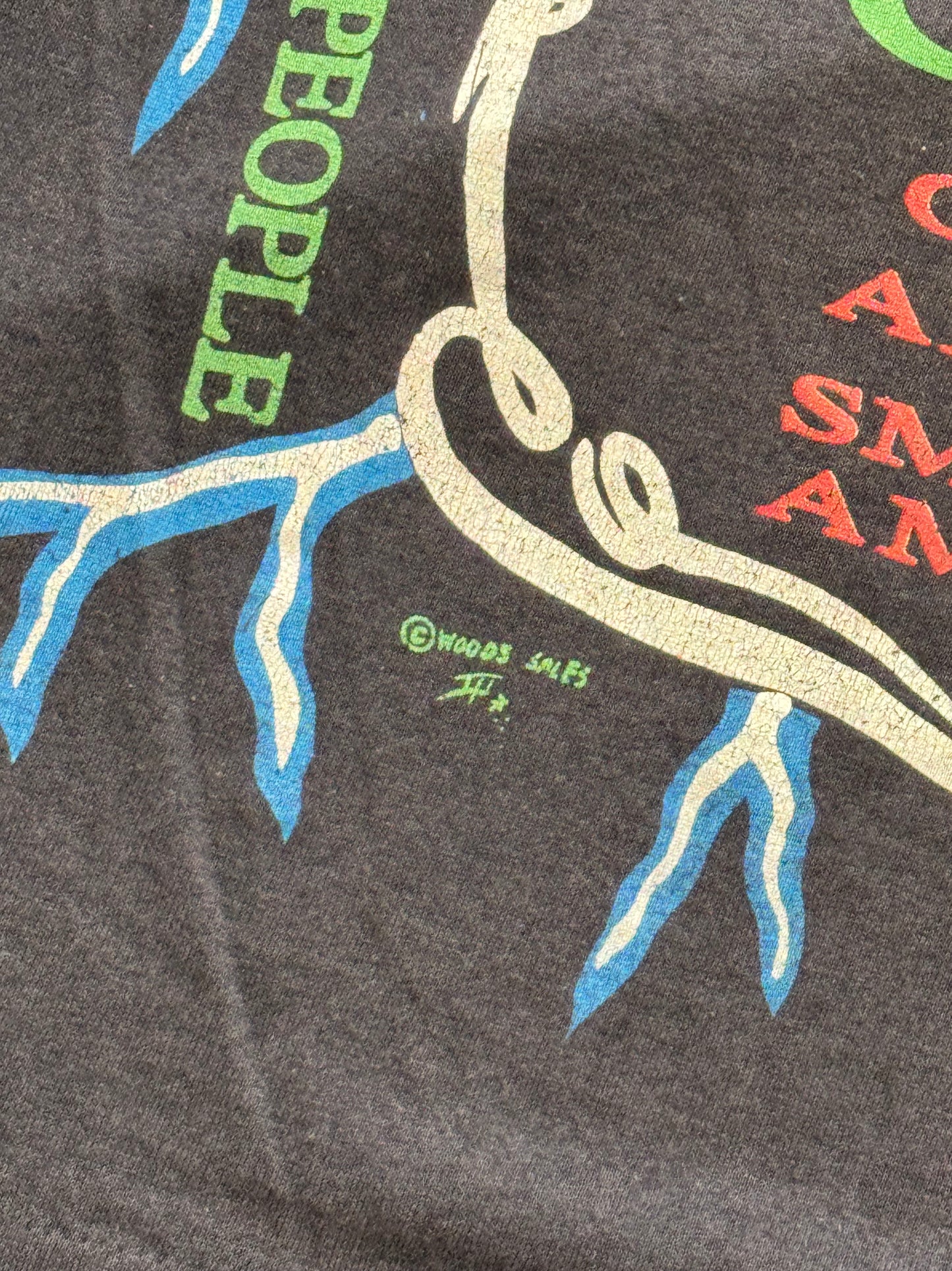 90S ASS KICKIN MARIJUNANA ALL OVER PRINT AMERICAN THUNDER TEE (BODY RAGZ TAG)