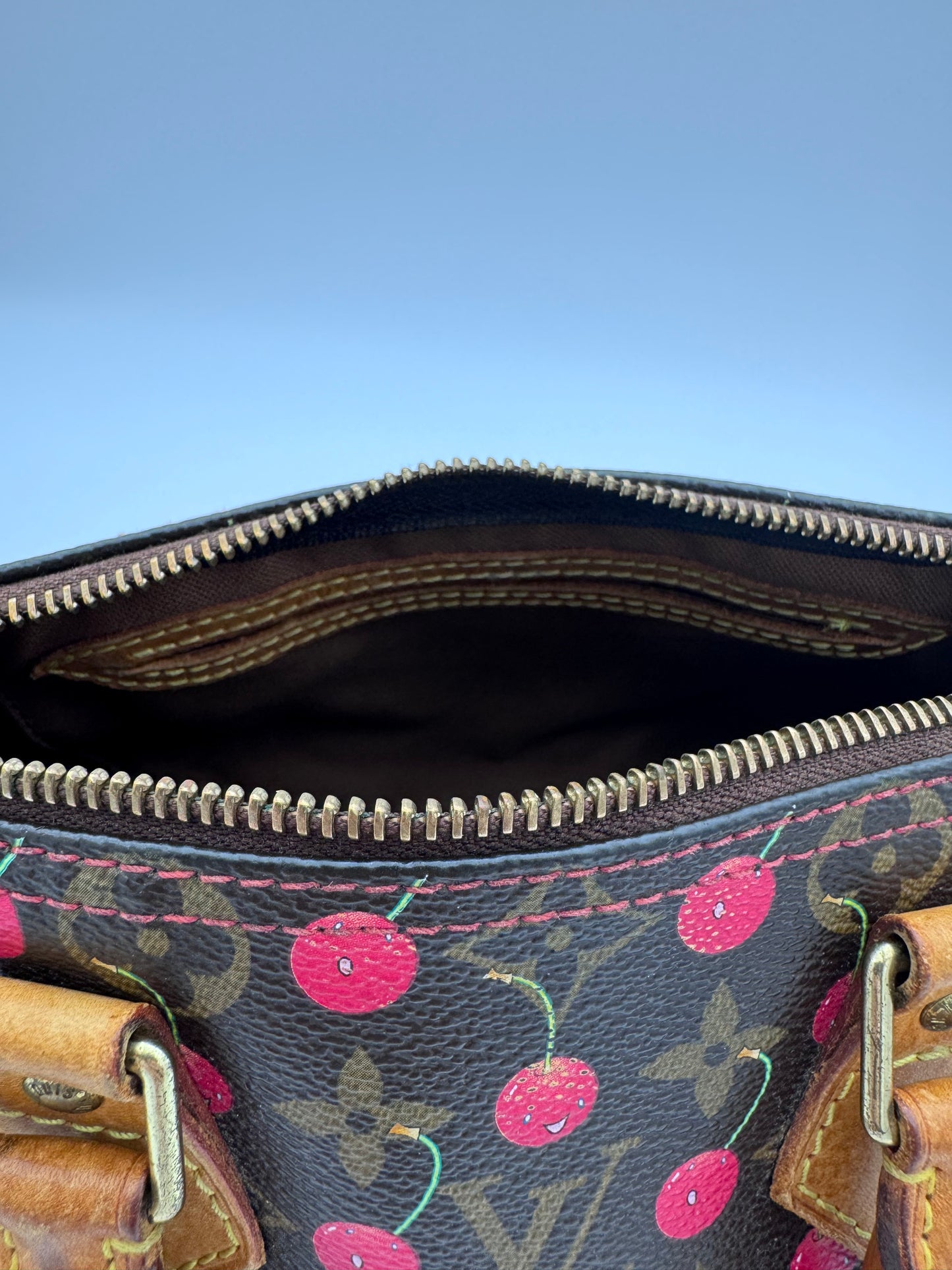 2005 LOUIS VUITTON LV CHERRY MONOGRAM MURAKAMI SPEEDY 25 VINTAGE