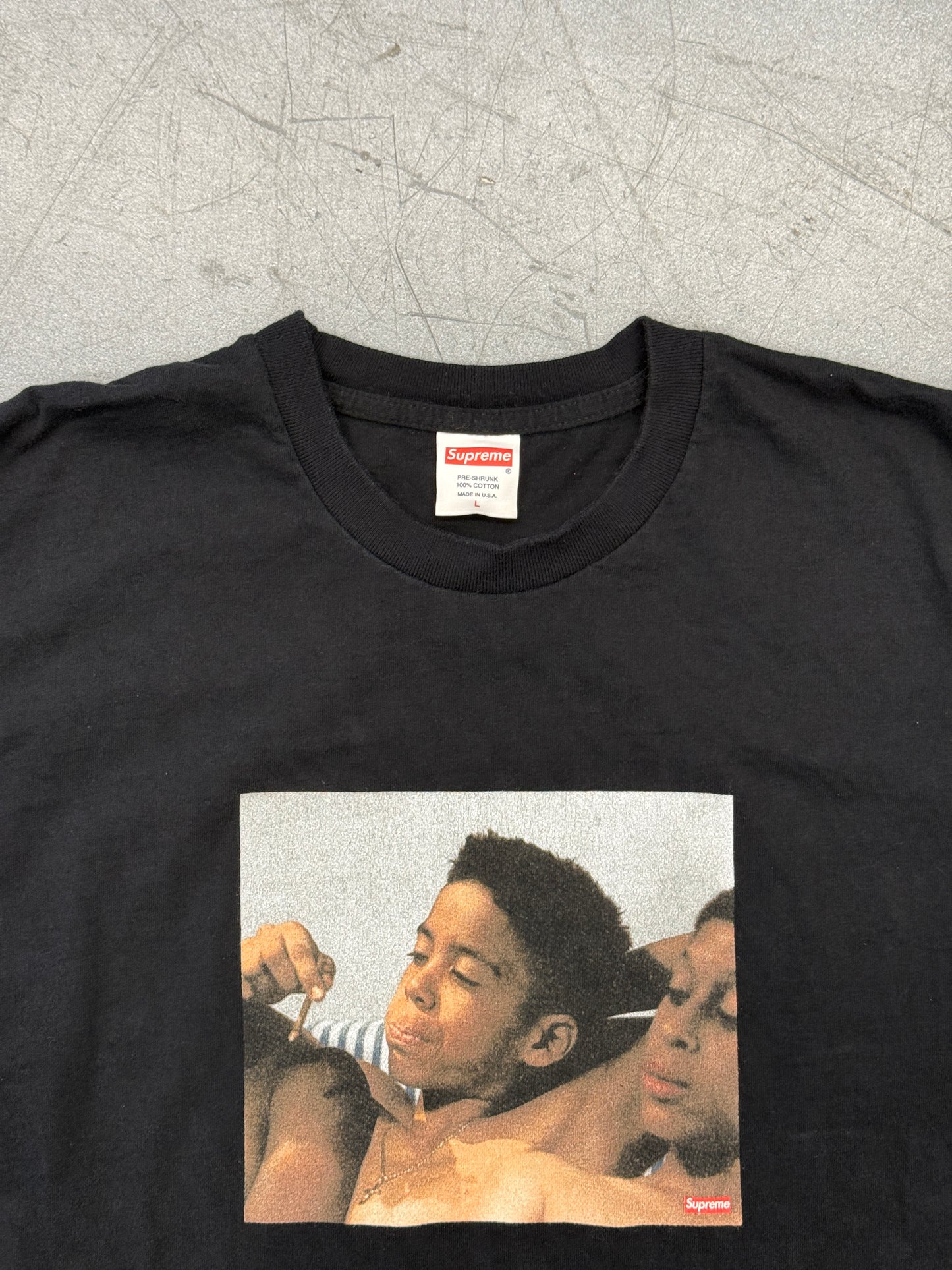 SS15 SUPREME KIDS BLUNT LONGSLEEVE TEE - BLACK