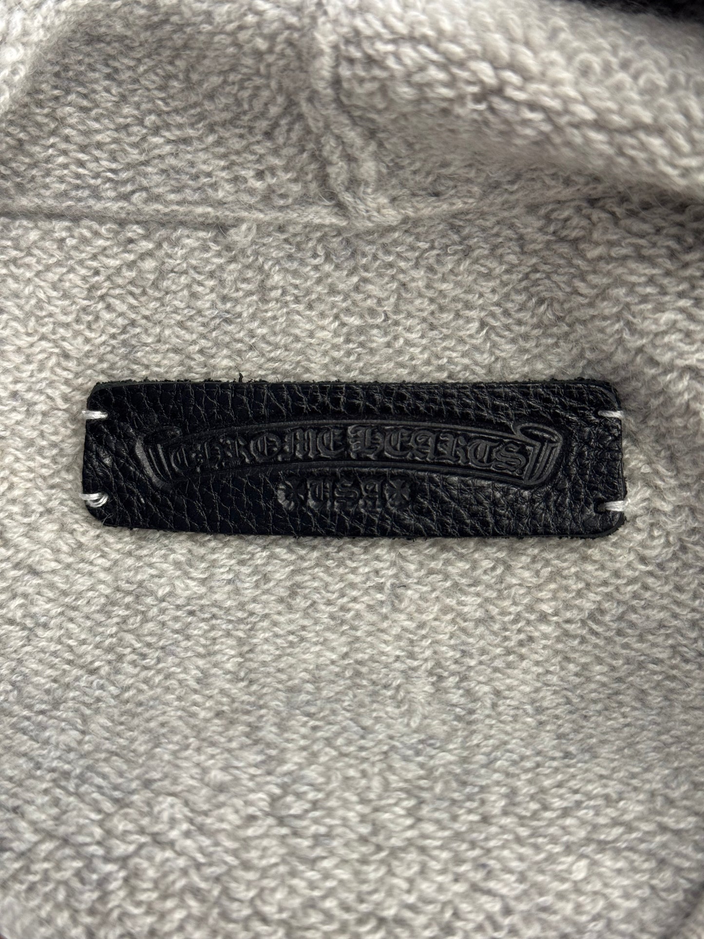 CHROME HEARTS CASHMERE EMBROIDERED PULLOVER HOODIE