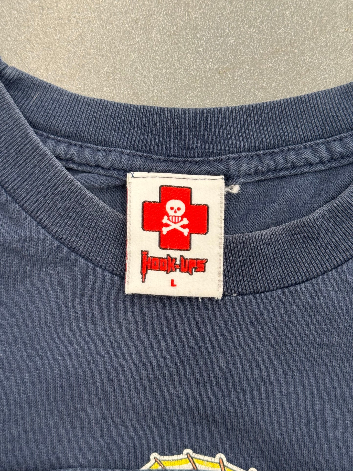 90S HOOK-UPS MADE IN USA JAPANESE UMBRELLA GIRL TEE (HOOK-UPS TAG)