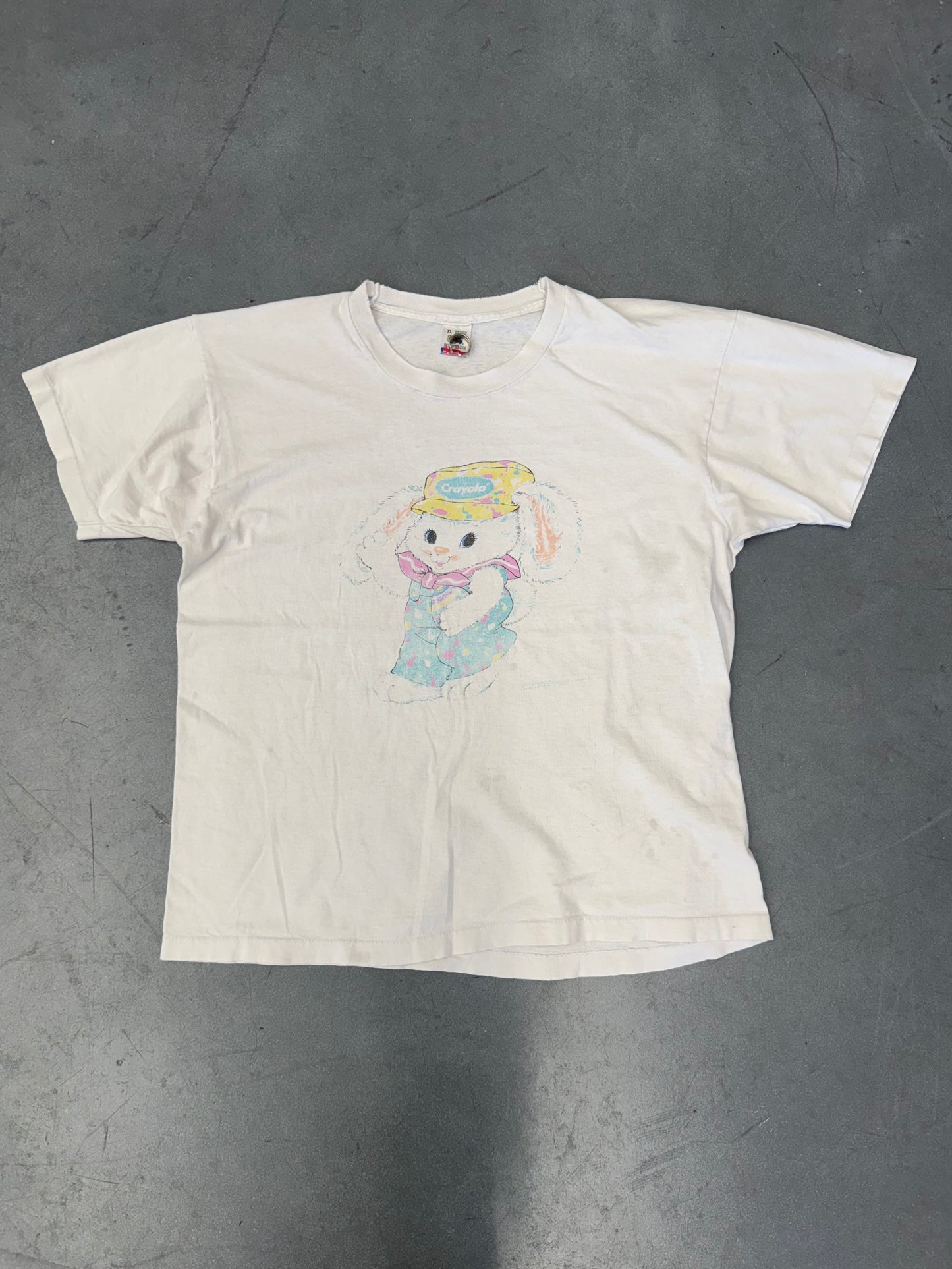 1991 EASTER HALLMARK CRAYOLA BUNNY TEE (FOTL TAG)