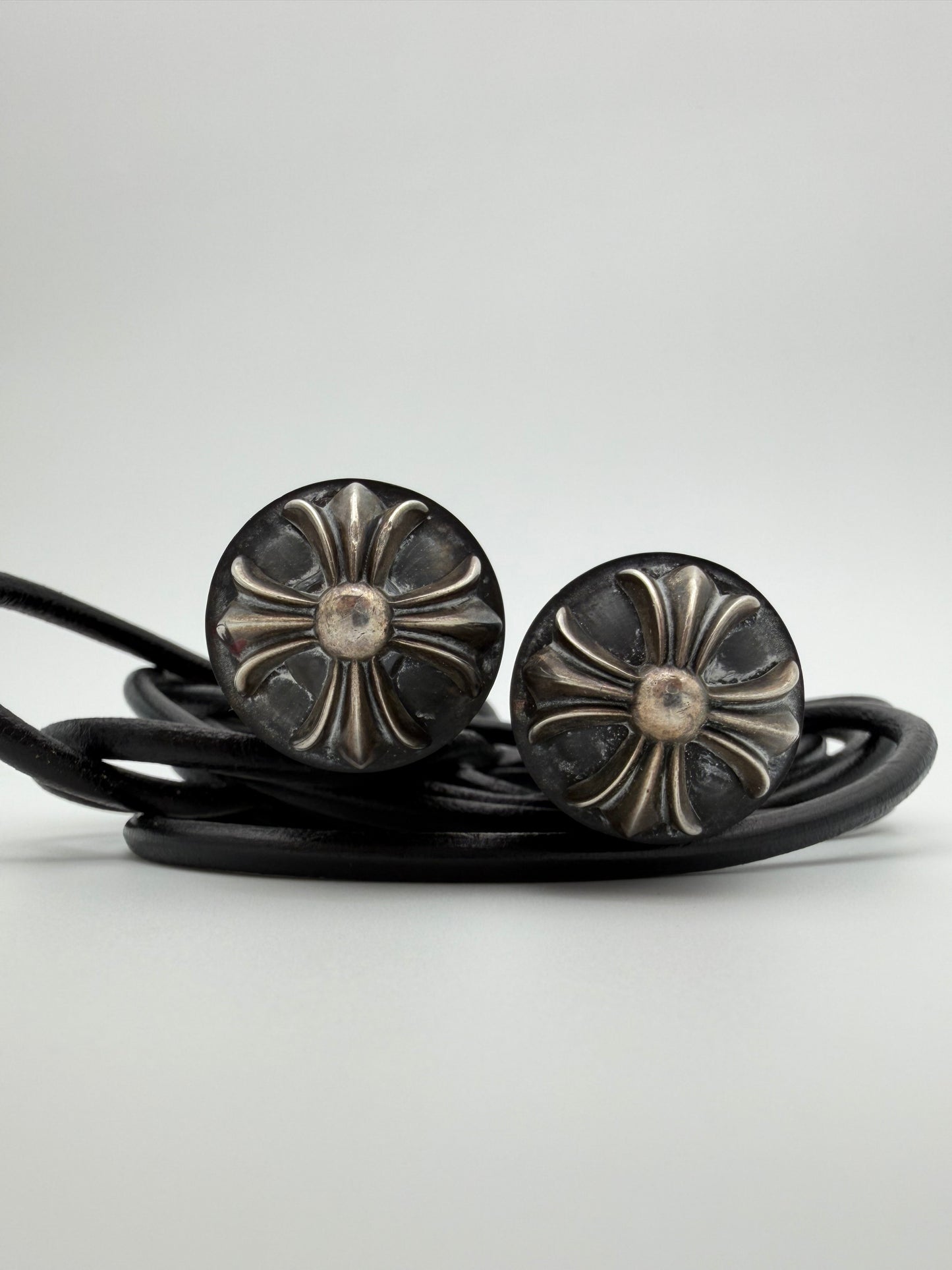CHROME HEARTS JUMP ROPE -WOOD/LEATHER/SILVER