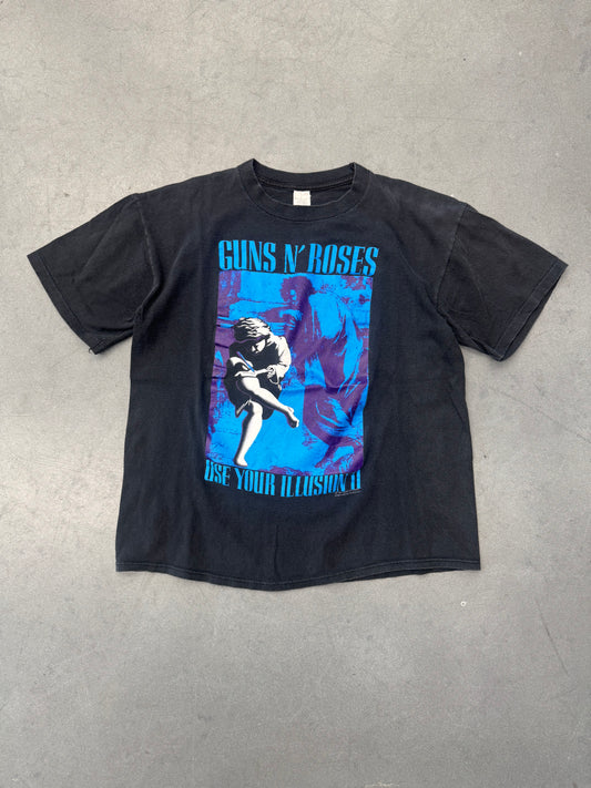 1991 GUNS N' ROSES USE YOUR ILLUSION II WORLD TOUR TEE (SPORTSWEAR TAG)