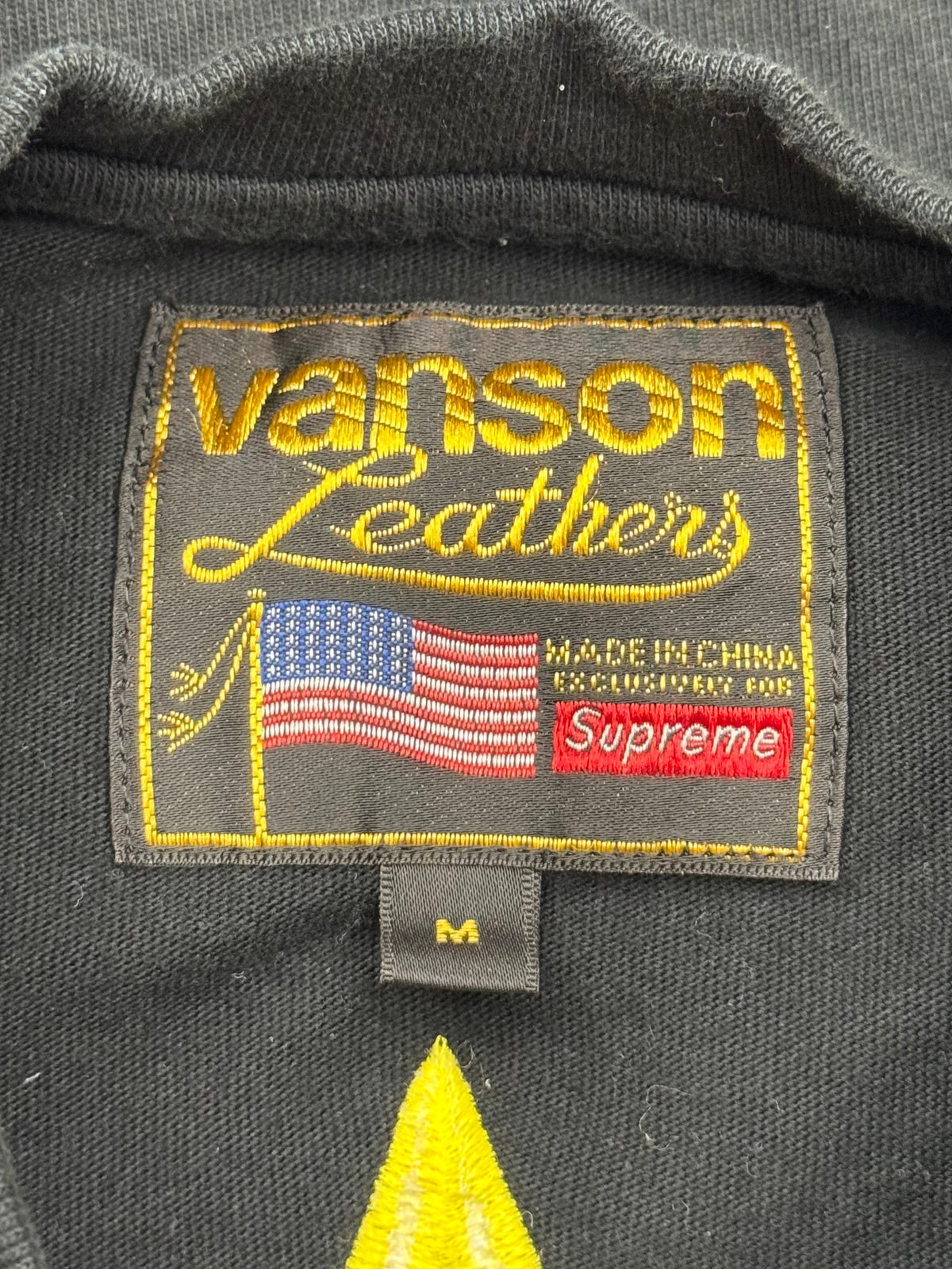 SS26 SUPREME VANSON LEATHERS LS TOP - BLACK