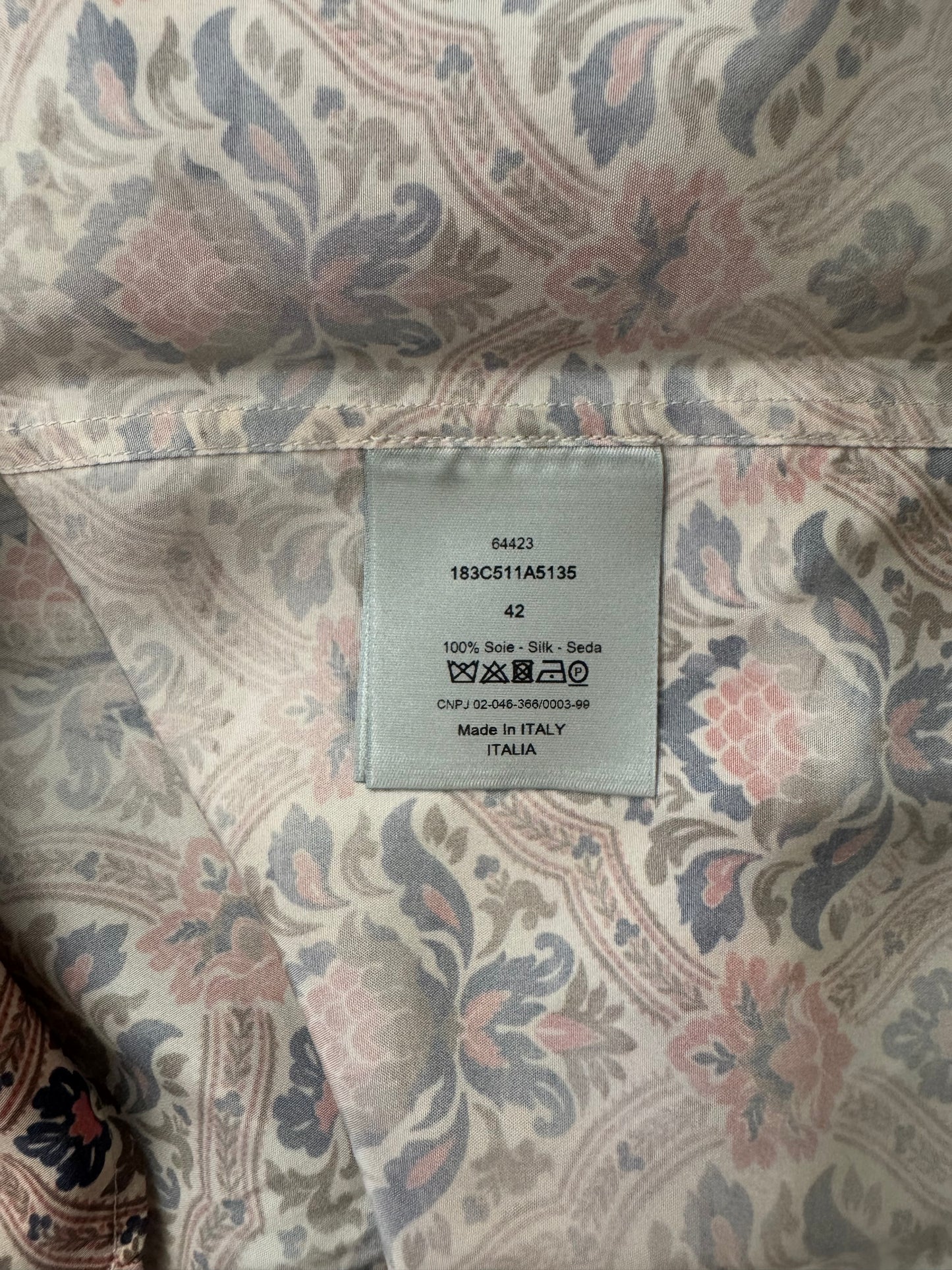 2021 DIOR X AMOAKO BOAFO MEN SILK LS SHIRT