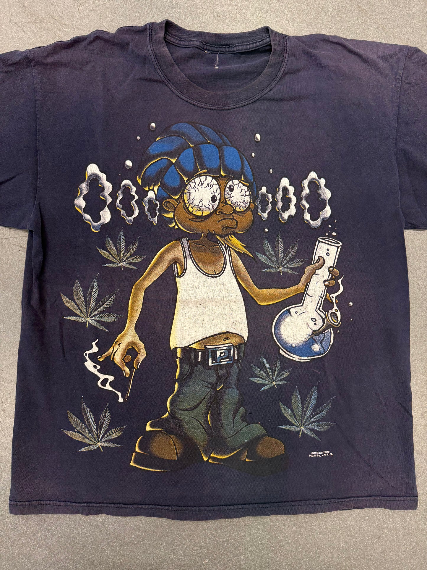 Y2K CHRONIC STONER BONG WEED TEE (PULLED TAG)