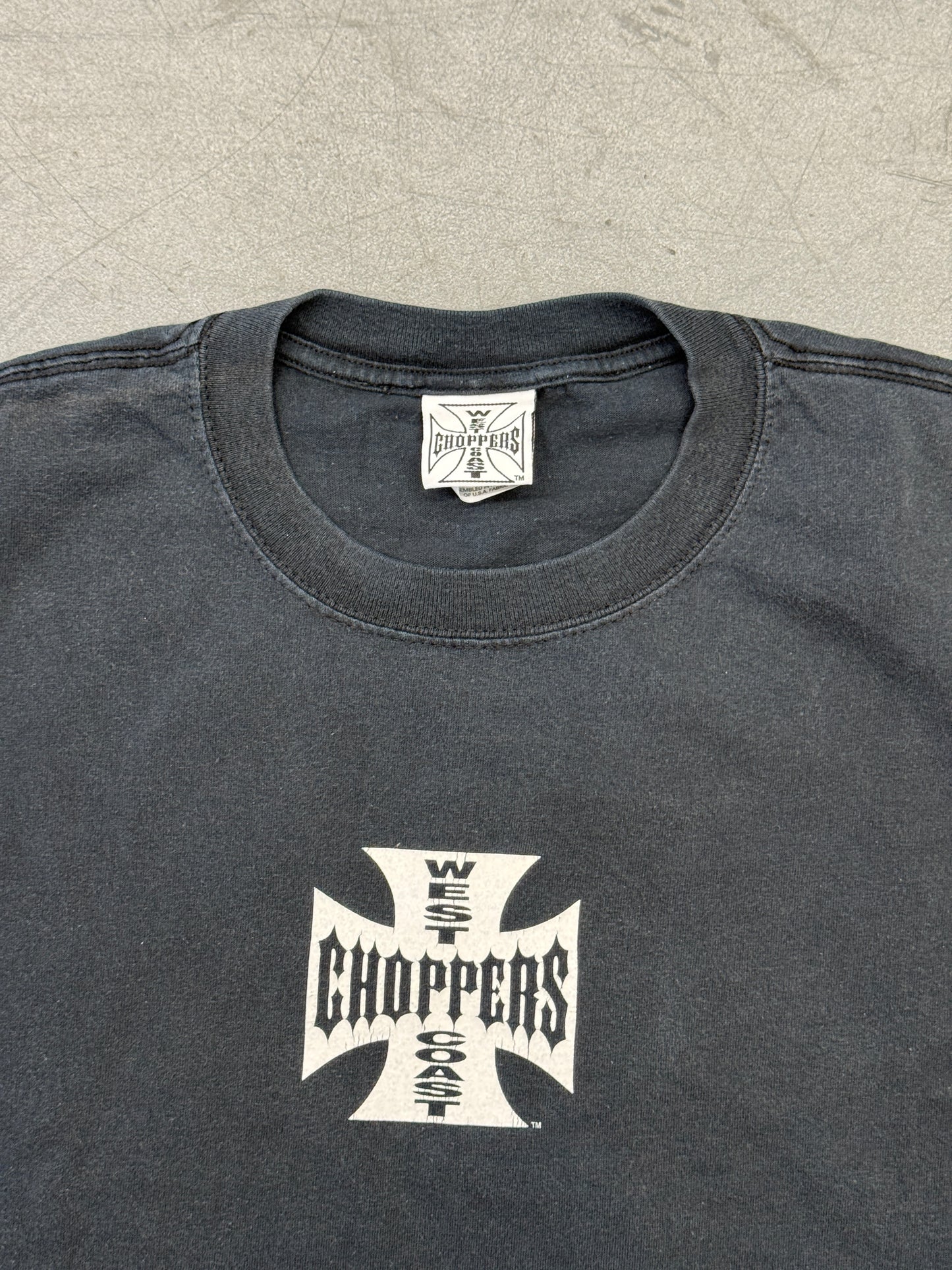 90S WEST COAST CHOPPERS IRON CROSS MULLET TEE (CFL TAG)