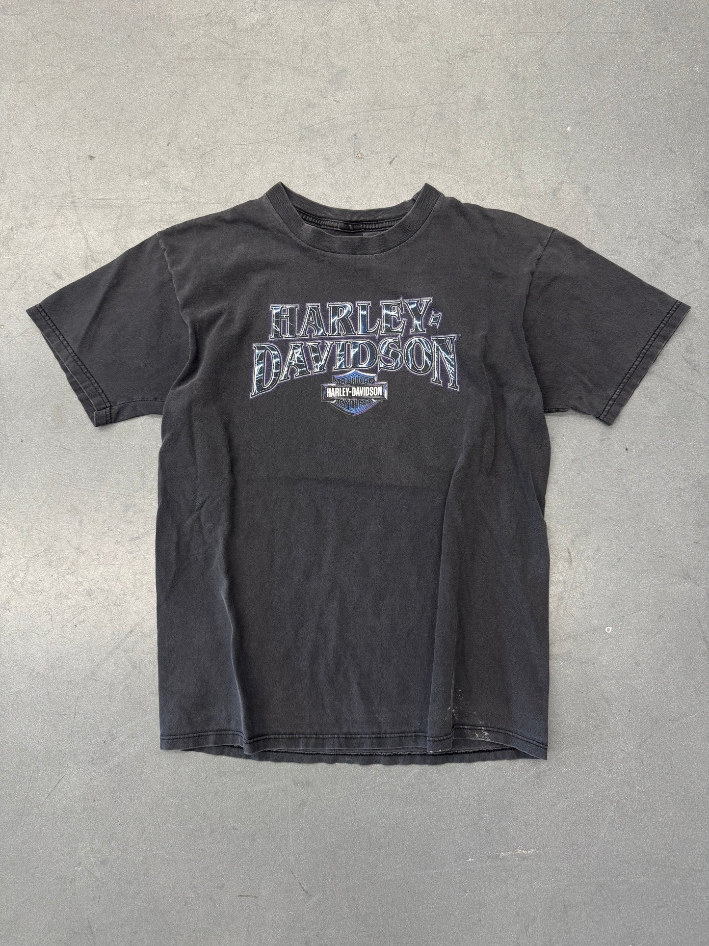 90S HARLEY-DAVIDSON LIGHTNING LETTERS RAY PRICE RALEIGH, NC TEE