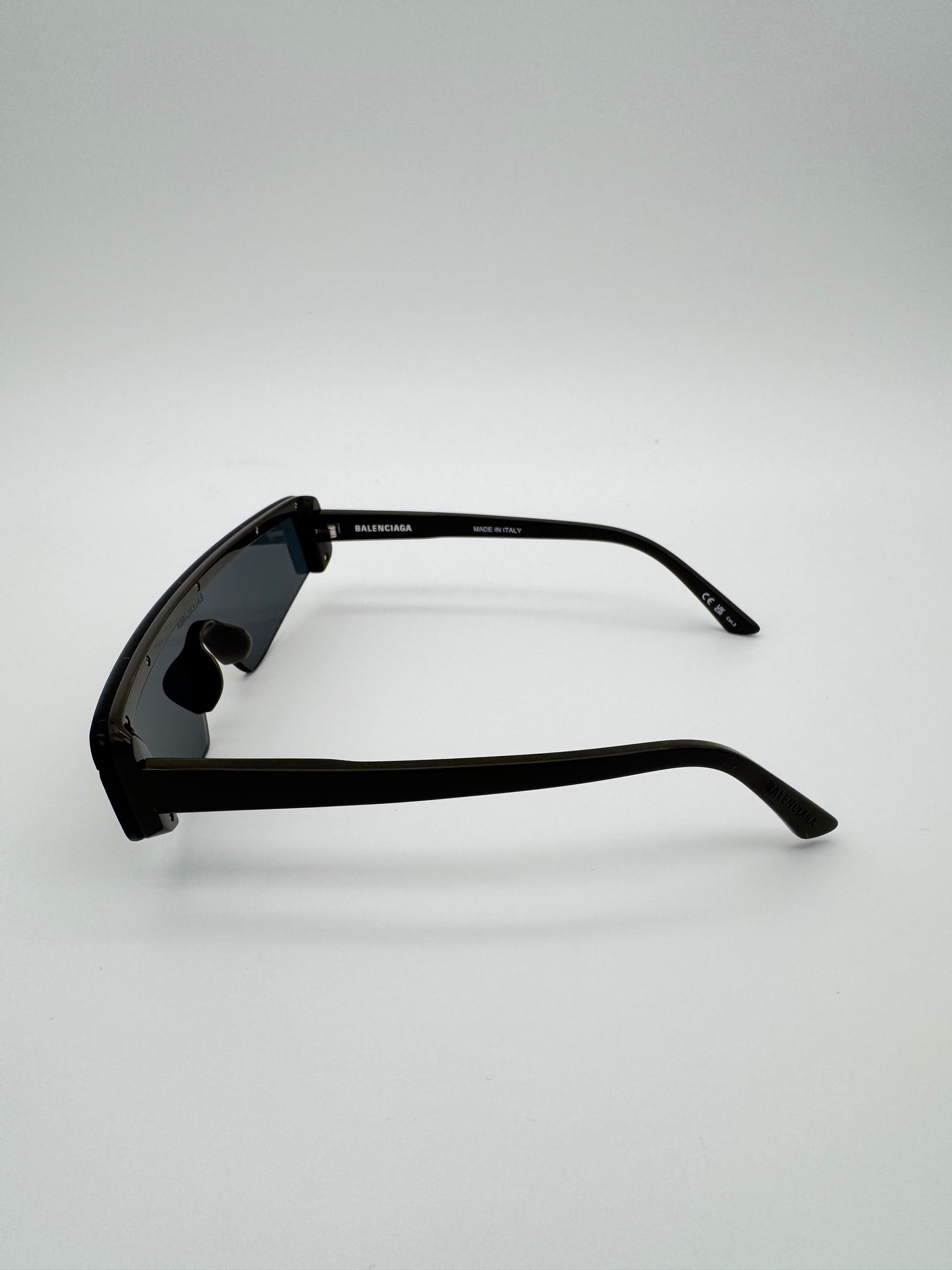 BALENCIAGA BROWN SKI RECTANGLE SUNGLASSES (PRE-OWNED WITH CASE)