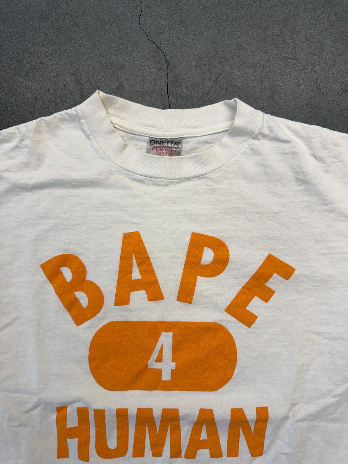 90'S A BATHING APE BAPE 4 HUMAN TEE (ONEITA TAG)